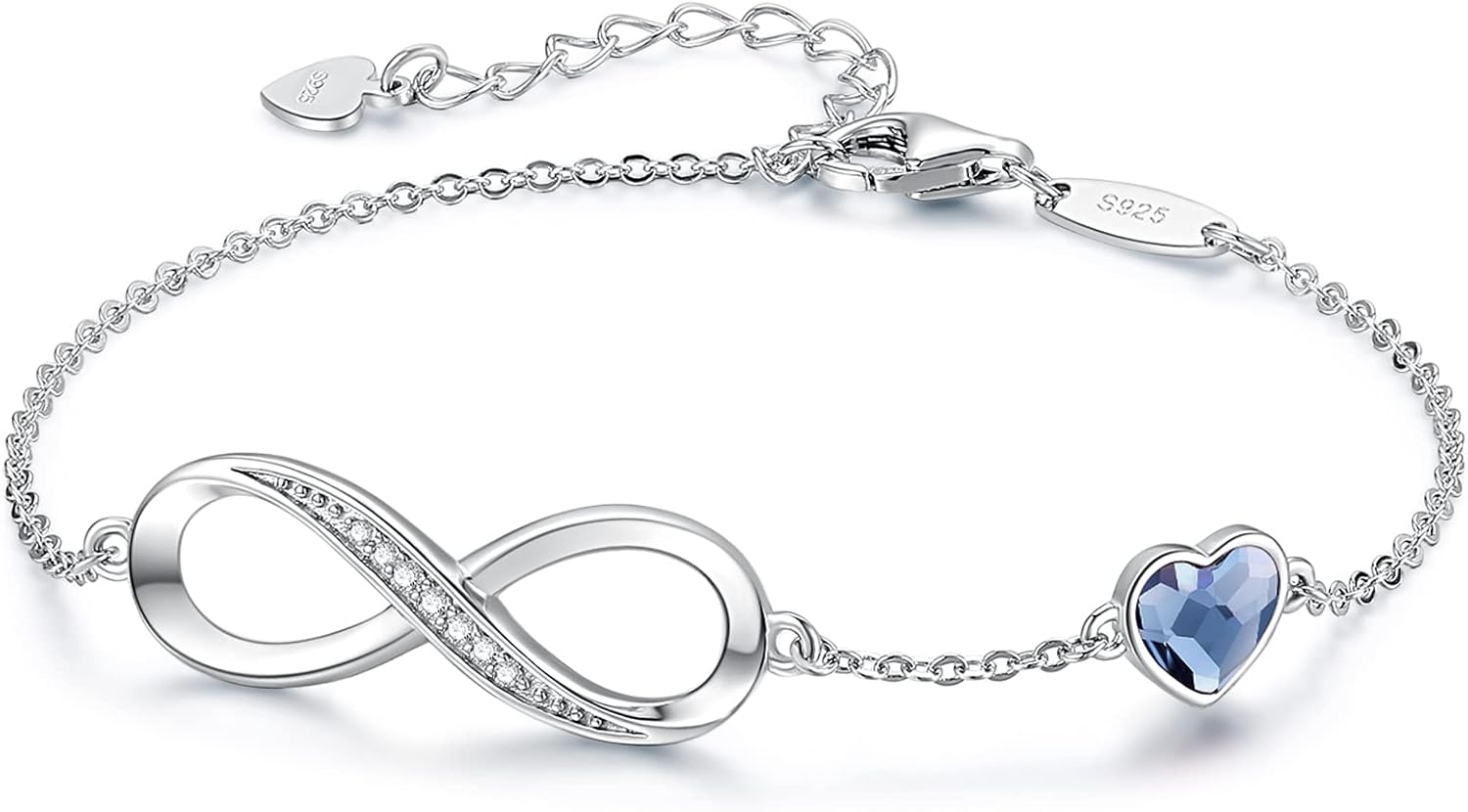 LOUISA SECRET Infinity Bracelets for Womens Jewellery 925 Sterling Silver Bracel...