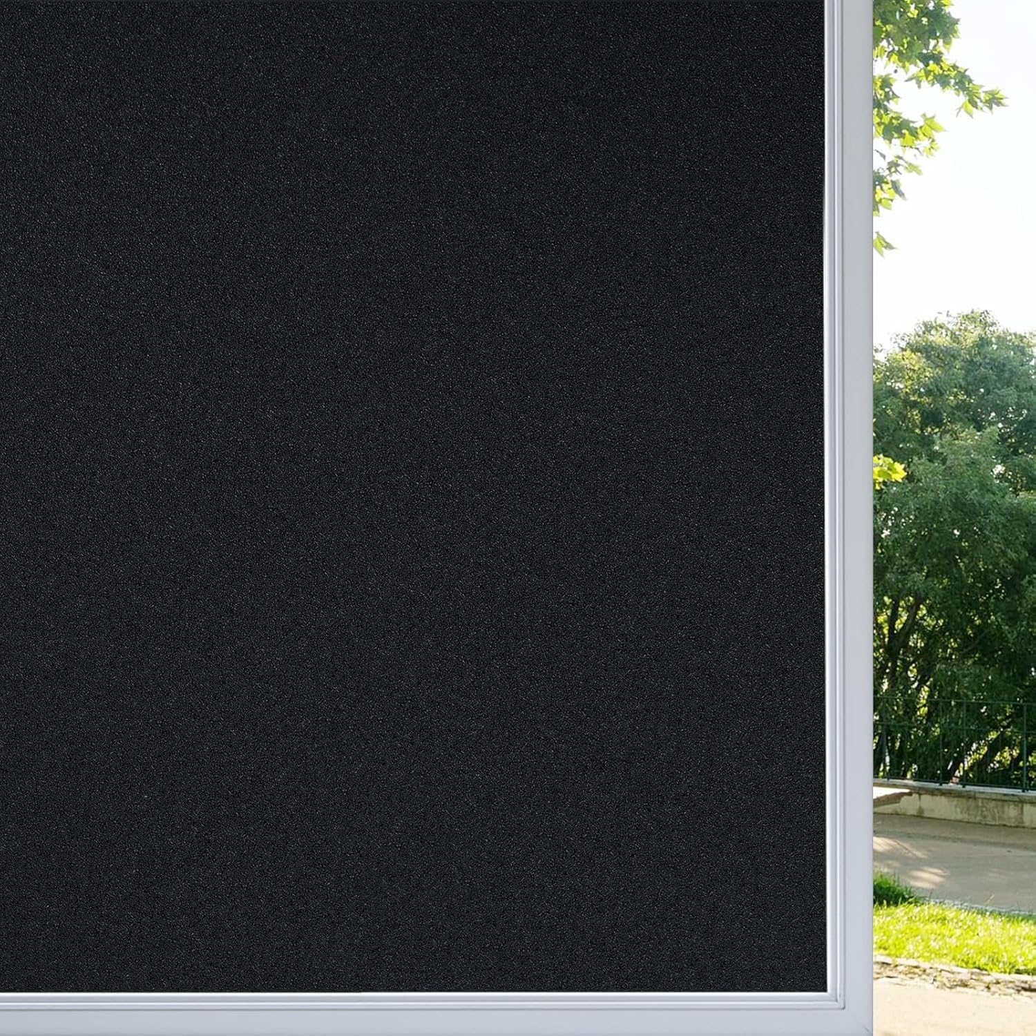rabbitgoo Blackout Window Film, Black Out Window Film Privacy Day and Night, Bla...