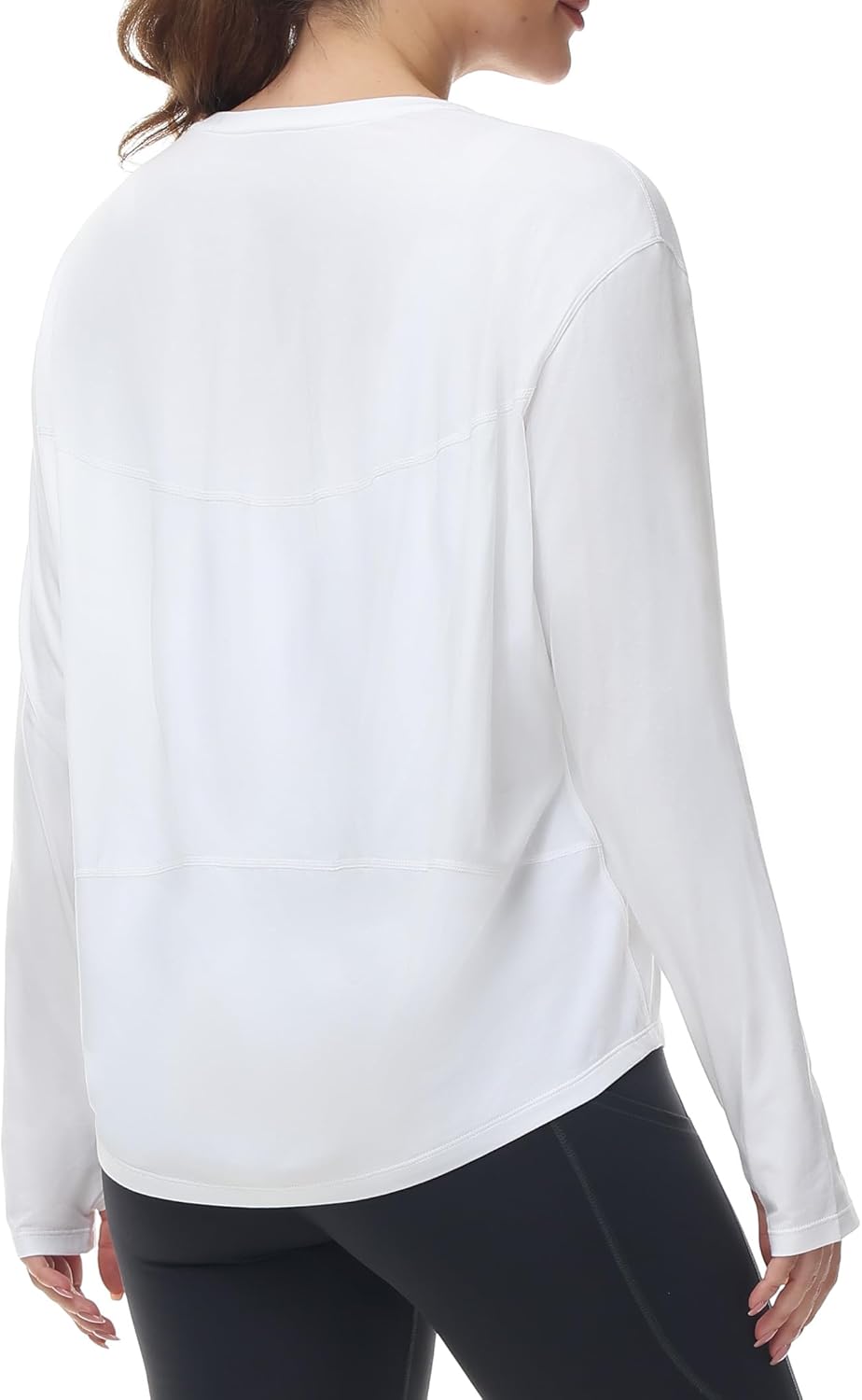 THE GYM PEOPLE Women's Long Sleeve Workout Shirts Back Loose Fit Running Tee Top...