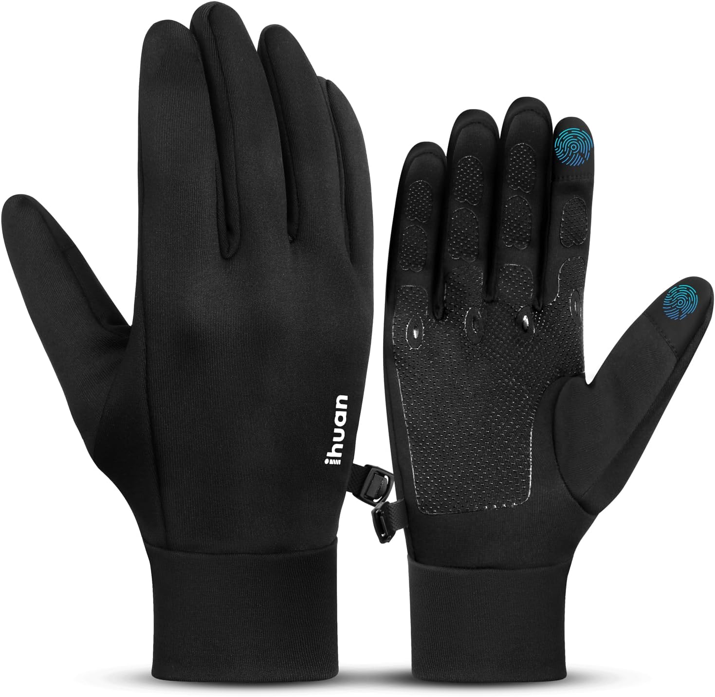 ihuan Thin Winter Running Gloves for Women Men, Sensitive Touchscreen Fingers fo...
