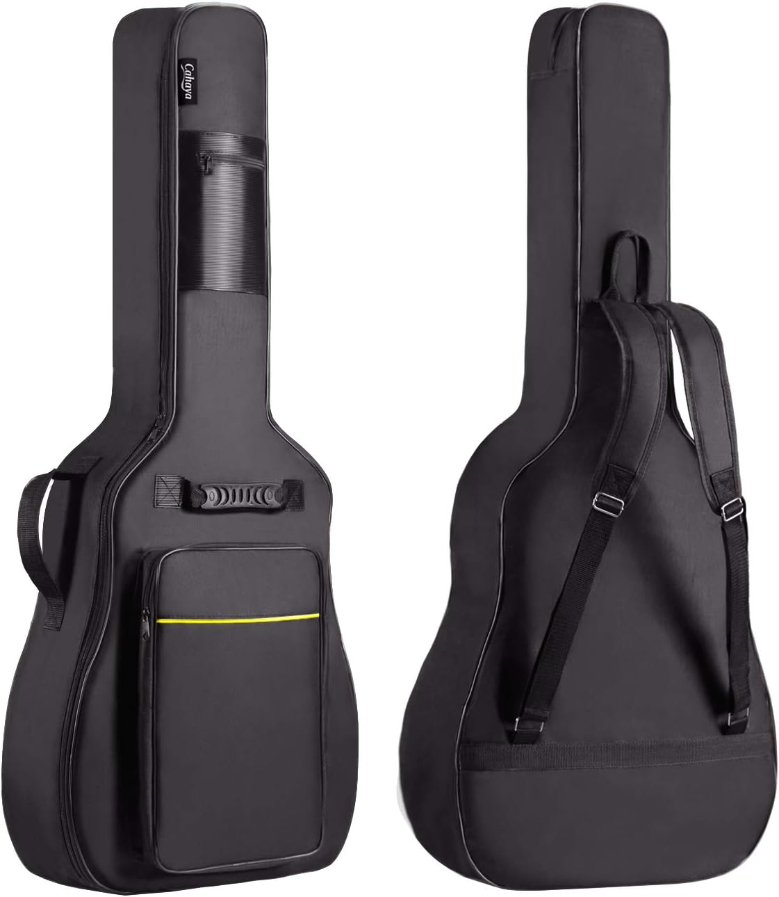 CAHAYA 41 In Acoustic Guitar Bag 0.35 In Thick Padding Water Resistent Dual Adju...