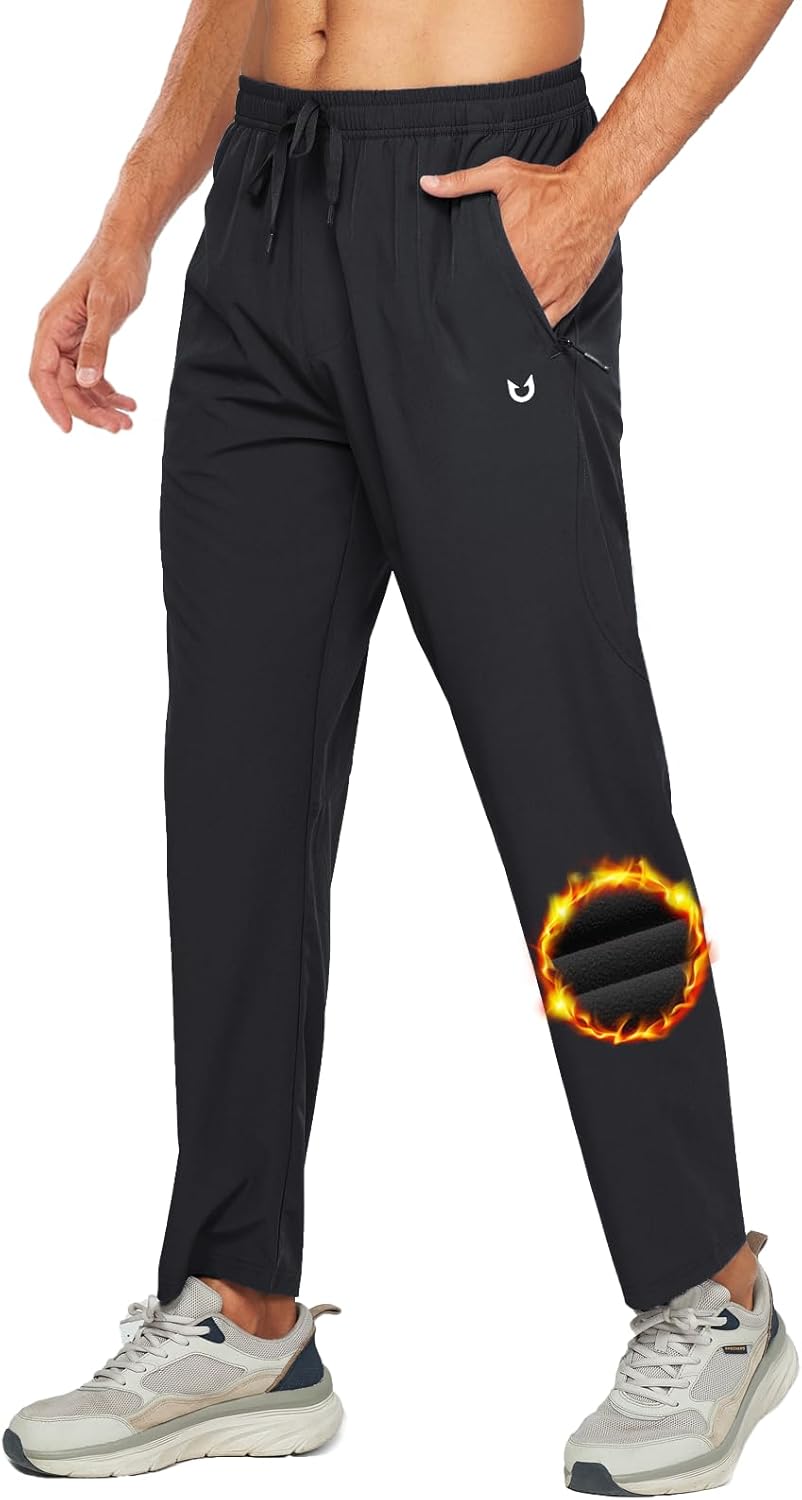 NORTHYARD Men's Fleece Lined Pants Athletic Workout Running Joggers Winter Warm...