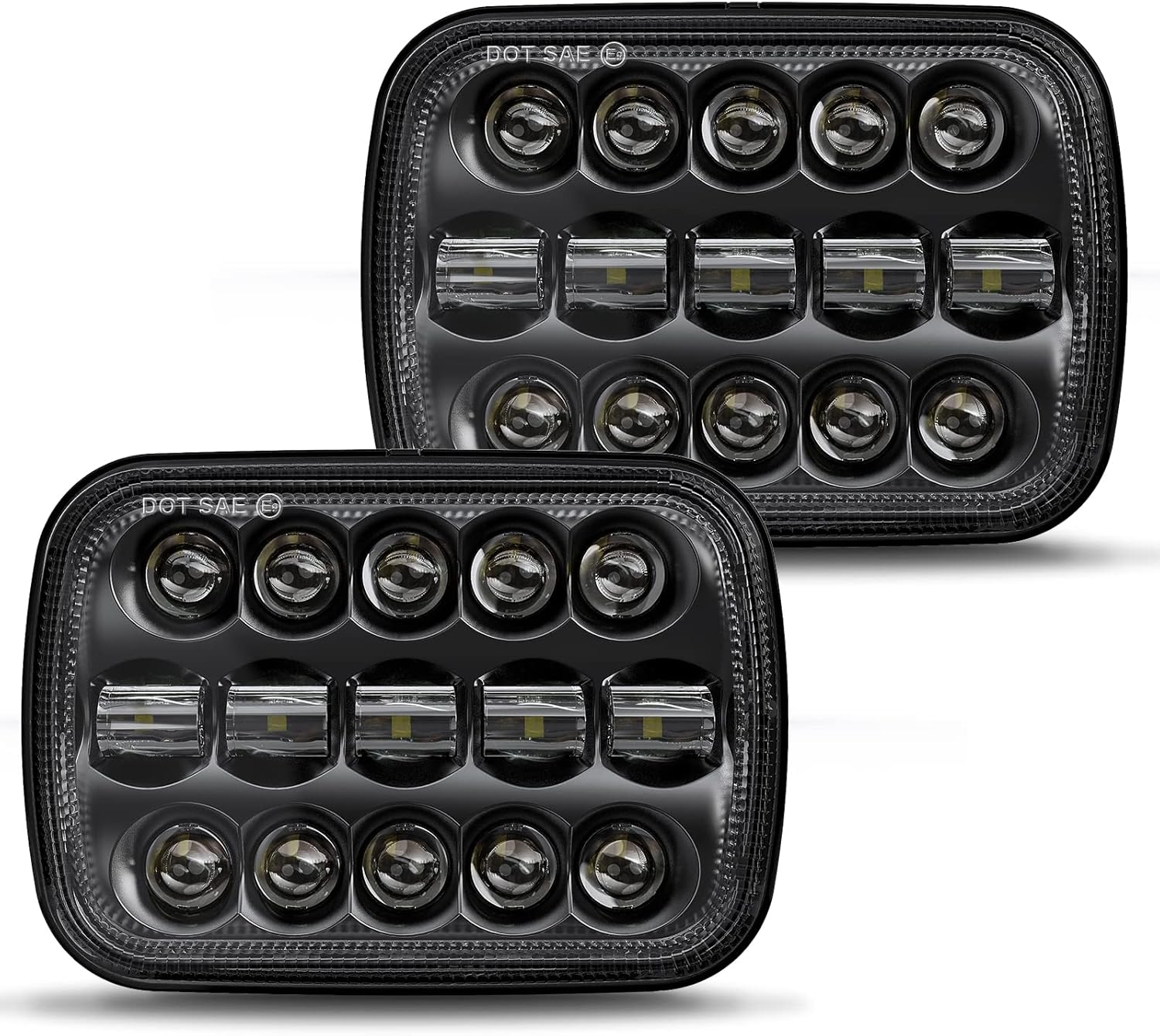 BICYACO DOT 110W 5x7 7x6 Inch Led Headlights Hi/Low Led Sealed Beam Headlamp Com...