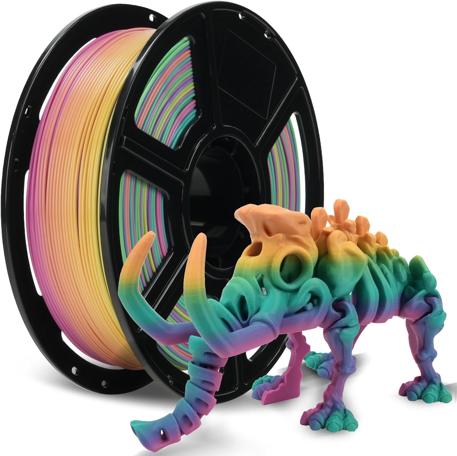 FLASHFORGE Rapid PLA 1.75mm Rainbow Candy, 500mm/s High Speed Printing, 3D Print...