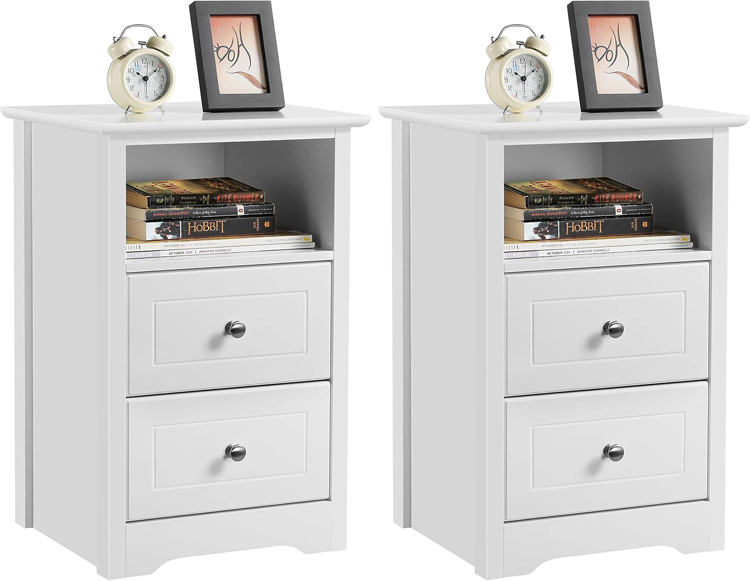 Yaheetech Bedside Table Set of 2, Bedside Cabinet...