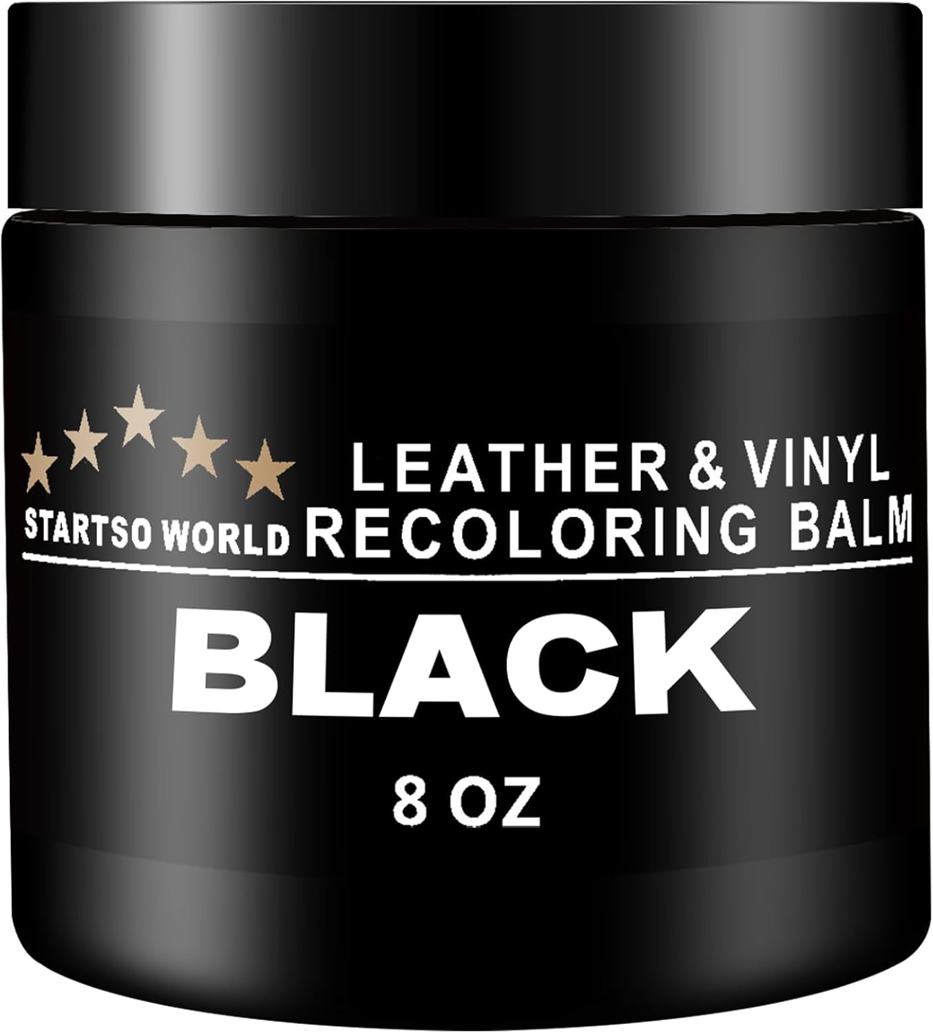STARTSO WORLD Leather Recolouring Balm 200ml | Black Leather Repair Kit for Furn...