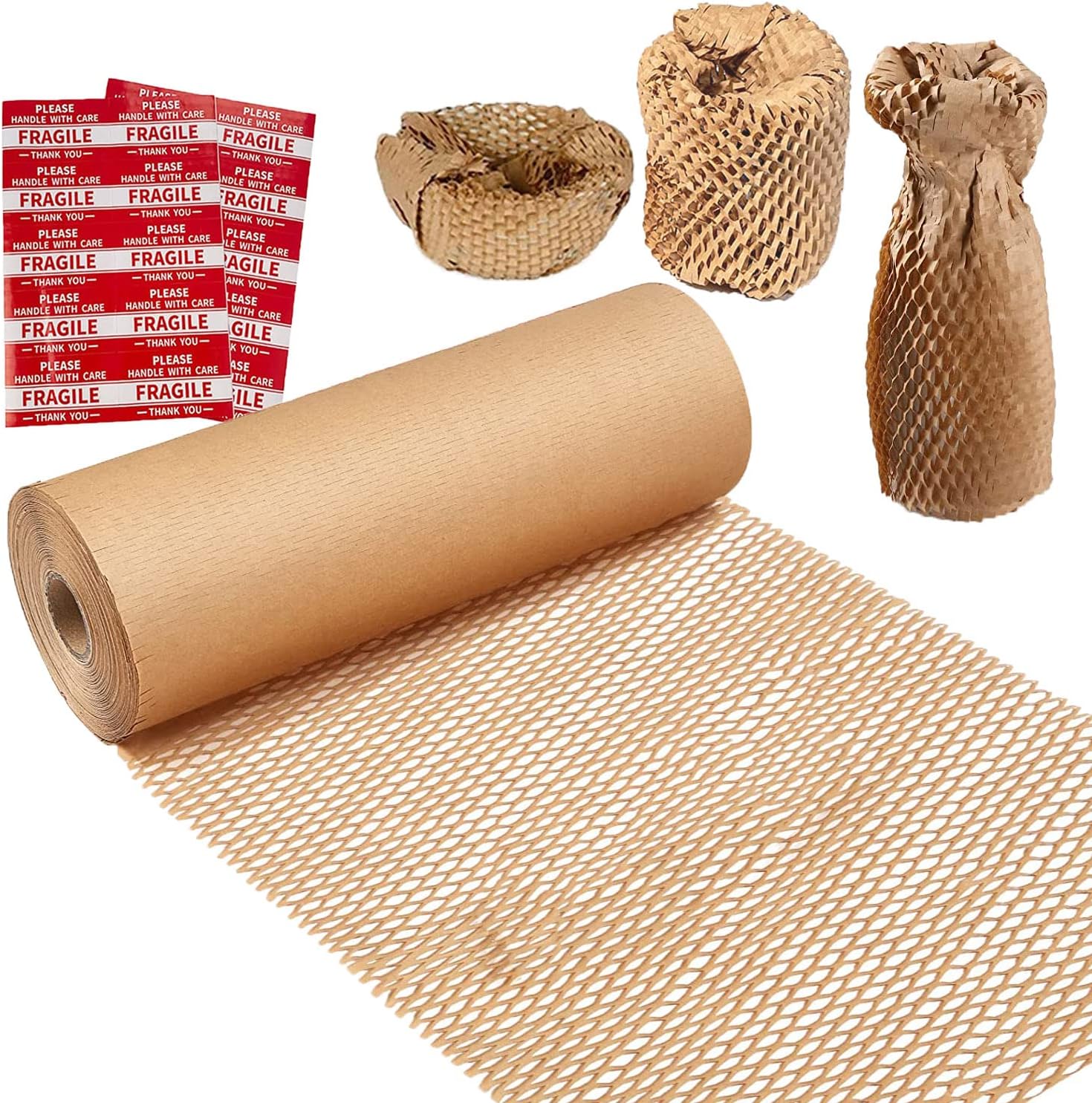 Honeycomb Packing Paper,12" W x 200' L Bubble Cushioning Wrap for Moving,Product...