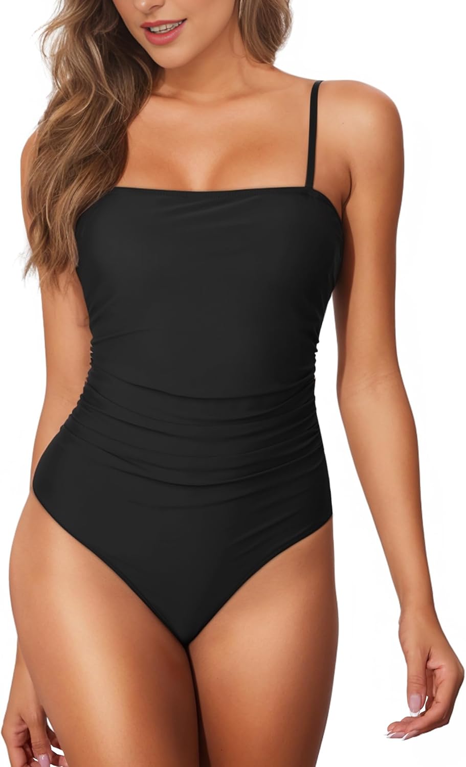 Buauty Women's One Piece Swimsuits Tummy Control Bathing Suits for Women Square...