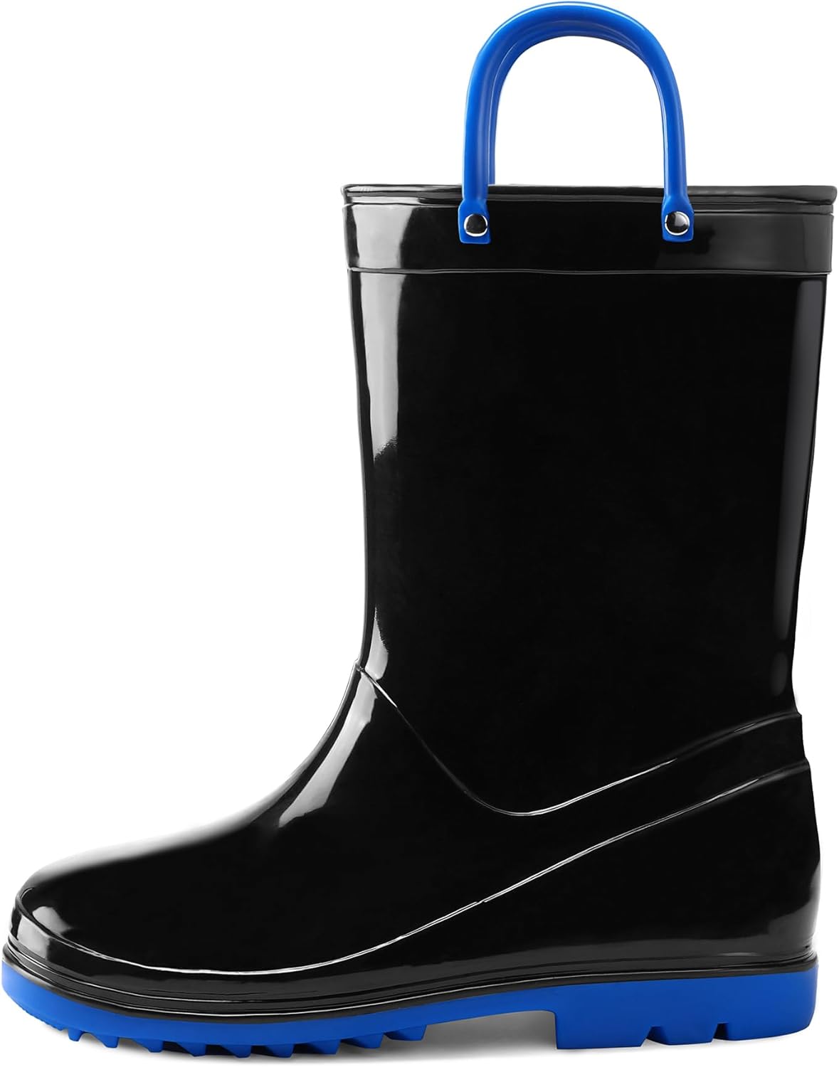 K KomForme Girls Boys Rain Boots Waterproof with Easy on Handles for Toddler/Lit...