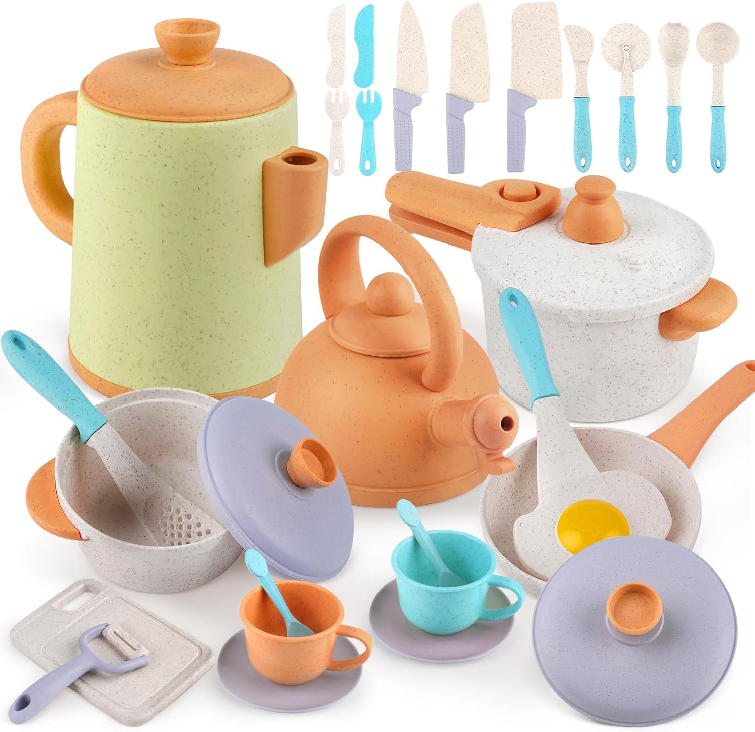 Dreamon Toy Kitchen Set Mud Kitchens Accessories for Kids Pots and Pans Playset...