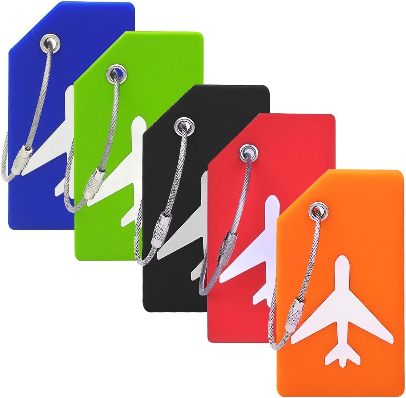 Silicone Luggage Tag with Name ID Card Perfect to Quickly Spot Luggage Suitcase...