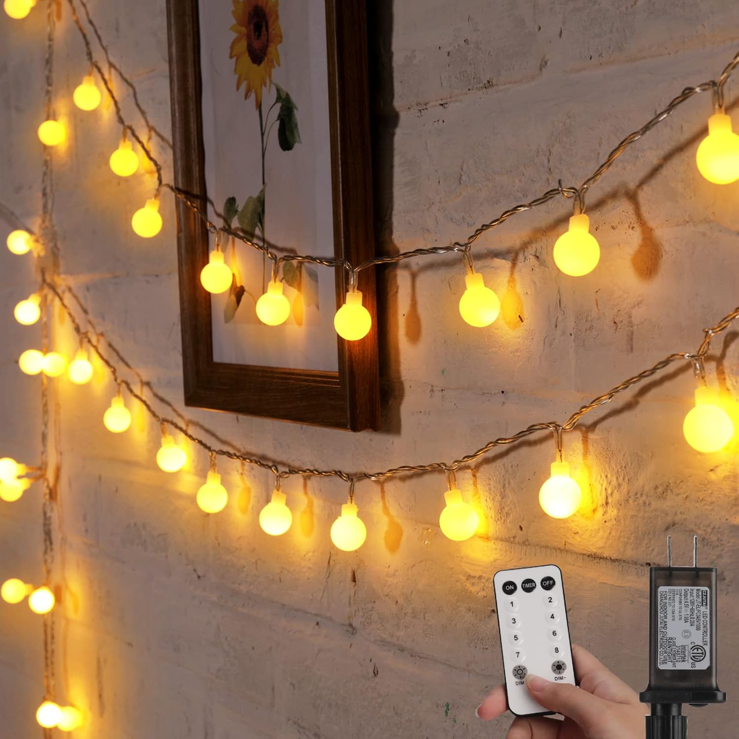 Minetom Globe String Lights, 33 Feet 100 Led Fairy...