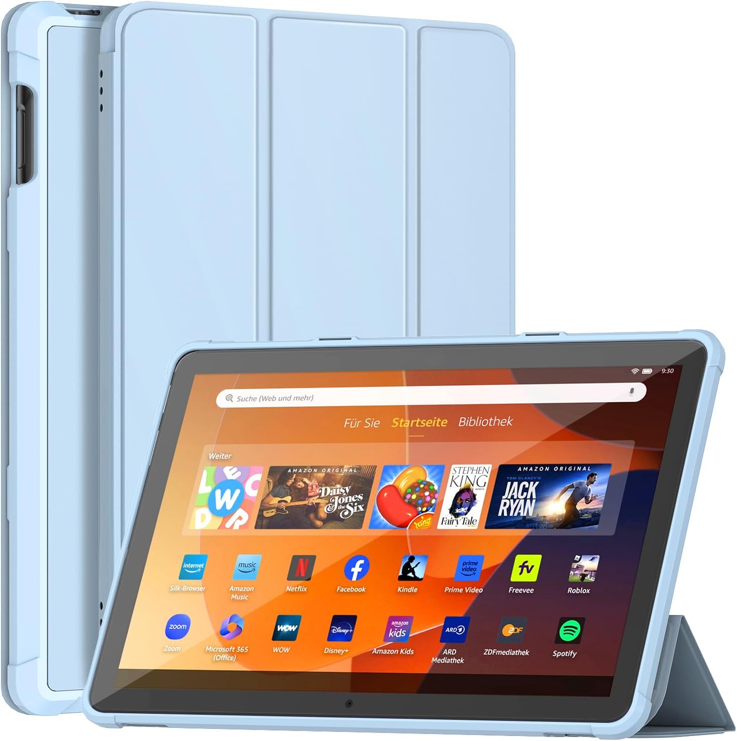 Fire HD 10 Tablet Case (13th Gen, 2023), DJ&RPPQ Dual Angle Lightweight Trifold...