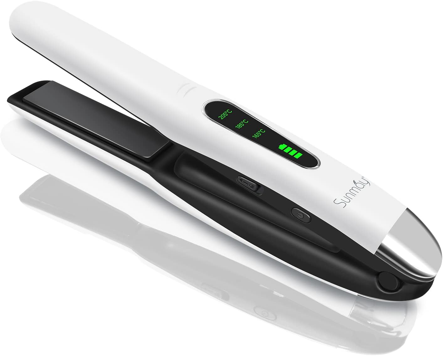 SUNMAY 2-in-1 Cordless Hair Straightener and Curler, Cordless Travel Flat Iron,...