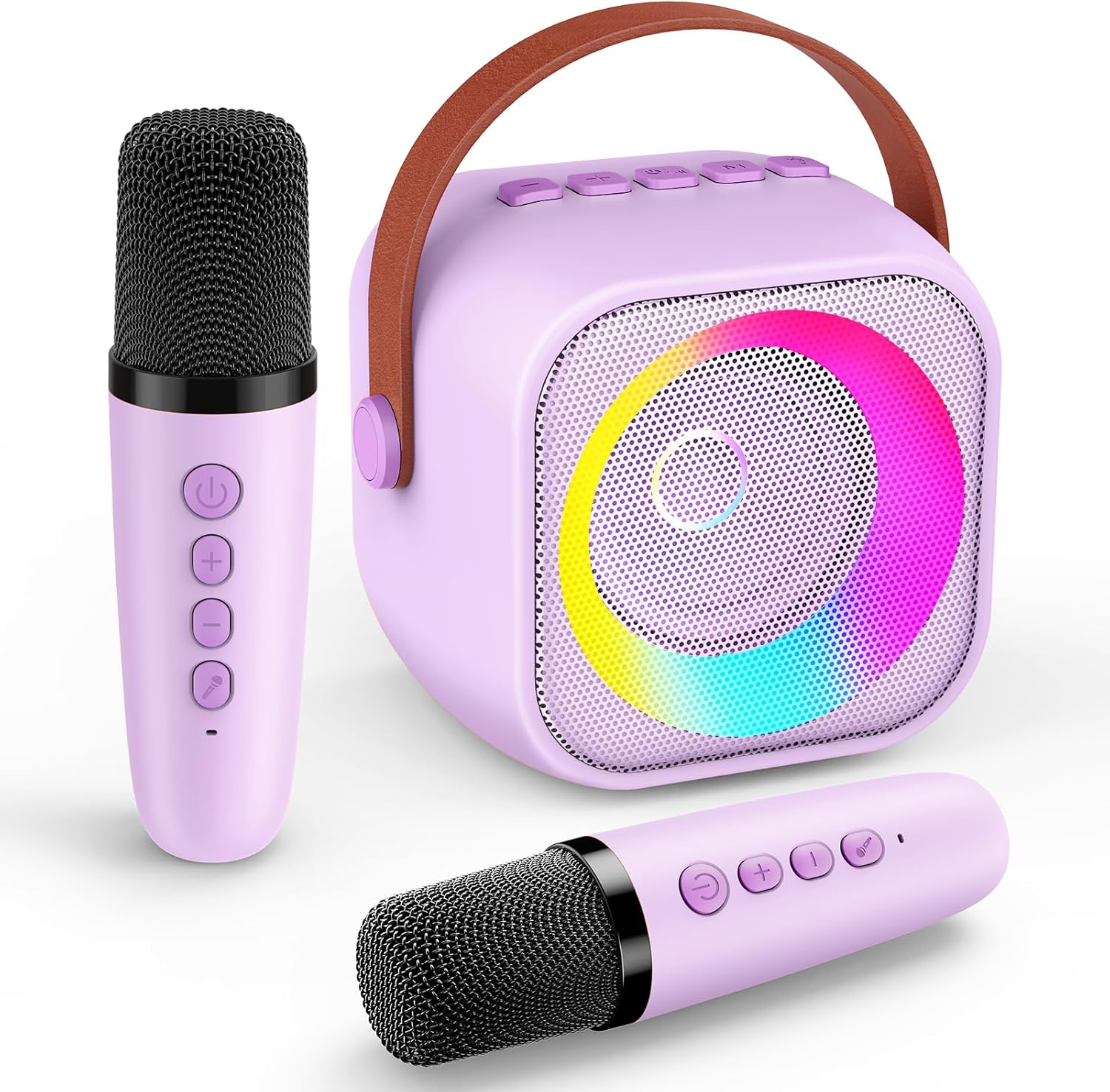 Karaoke Machine 2 Microphones, Toys for 3-12 Year Old Girls Birthday Gifts for G...
