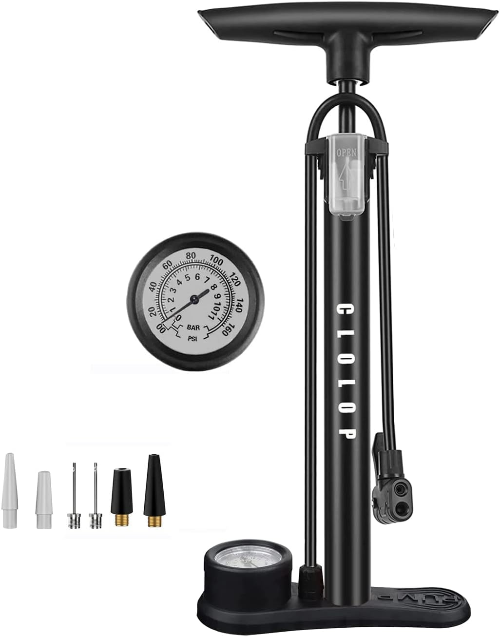 CLOLOP Bike Pump Bicycle Floor Pump Stand Pump Ball Pump With Presta & Schrader...