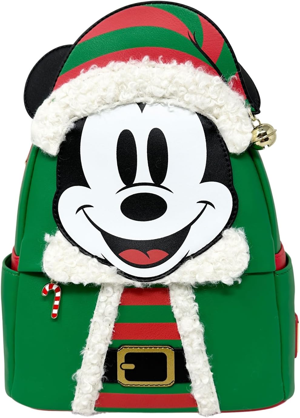 Loungefly Disney Mickey Mouse Elf Holiday Christmas Womens Double Strap Shoulder...