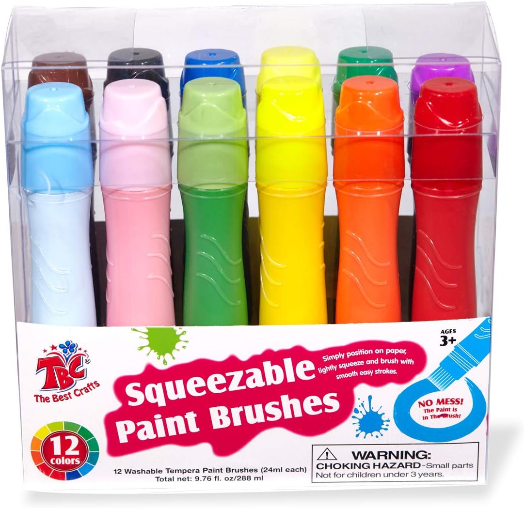 TBC The Best Crafts 12 Colours Squeezable Brush Pa...
