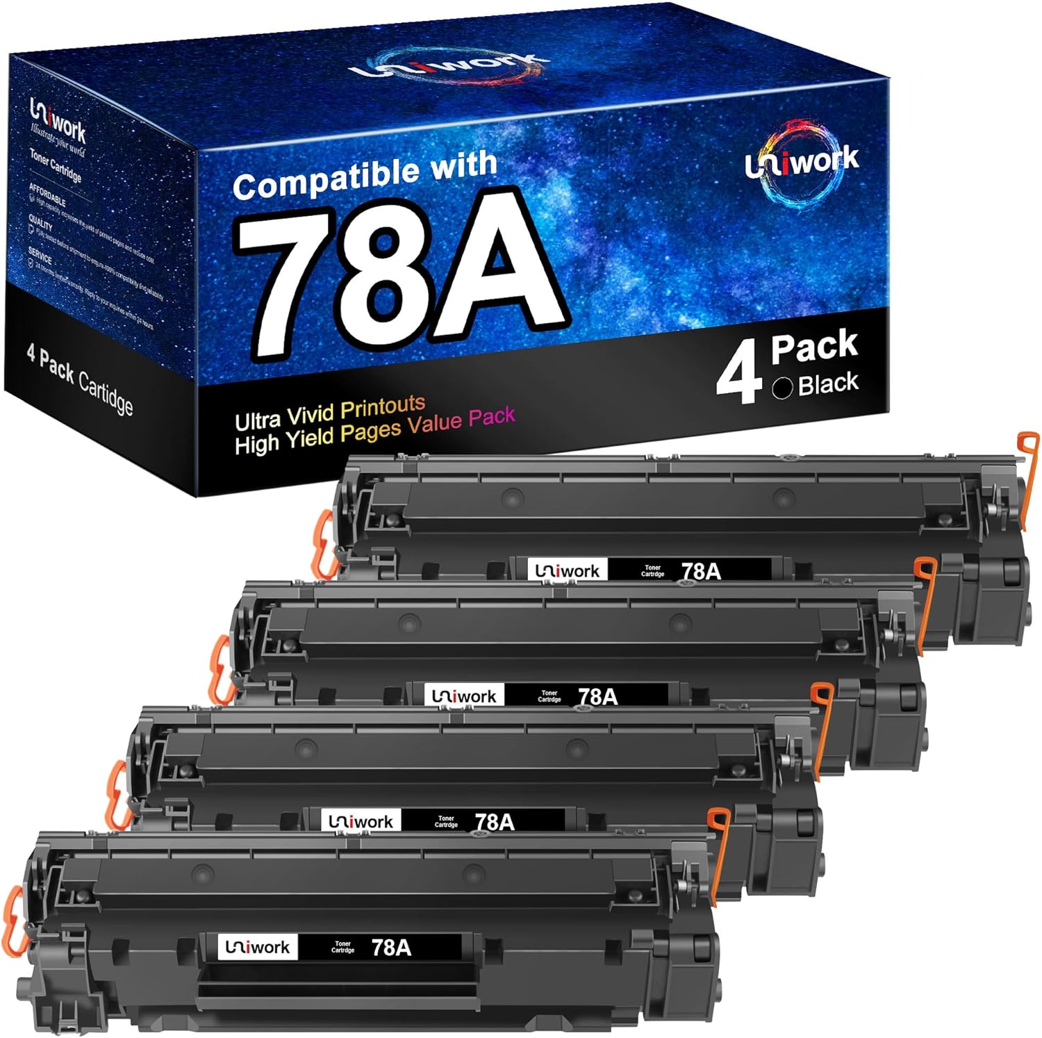 Uniwork Compatible Toner Cartridge Replacement for HP 78A CE278A use for Laserje...