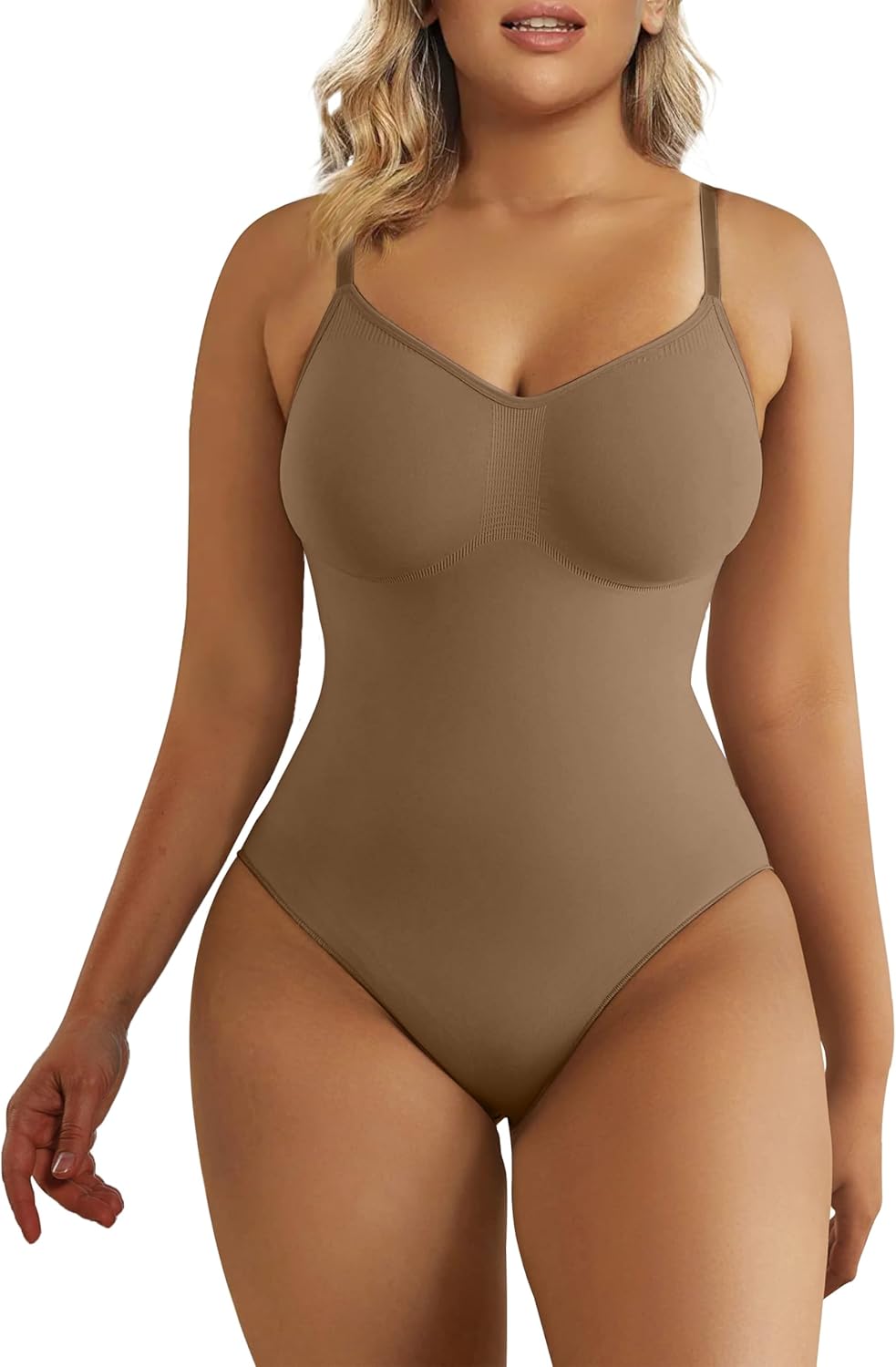 SHAPERX Women's Shapewear Bodysuit Tummy Control Body Shaper Seamless Sculpting...