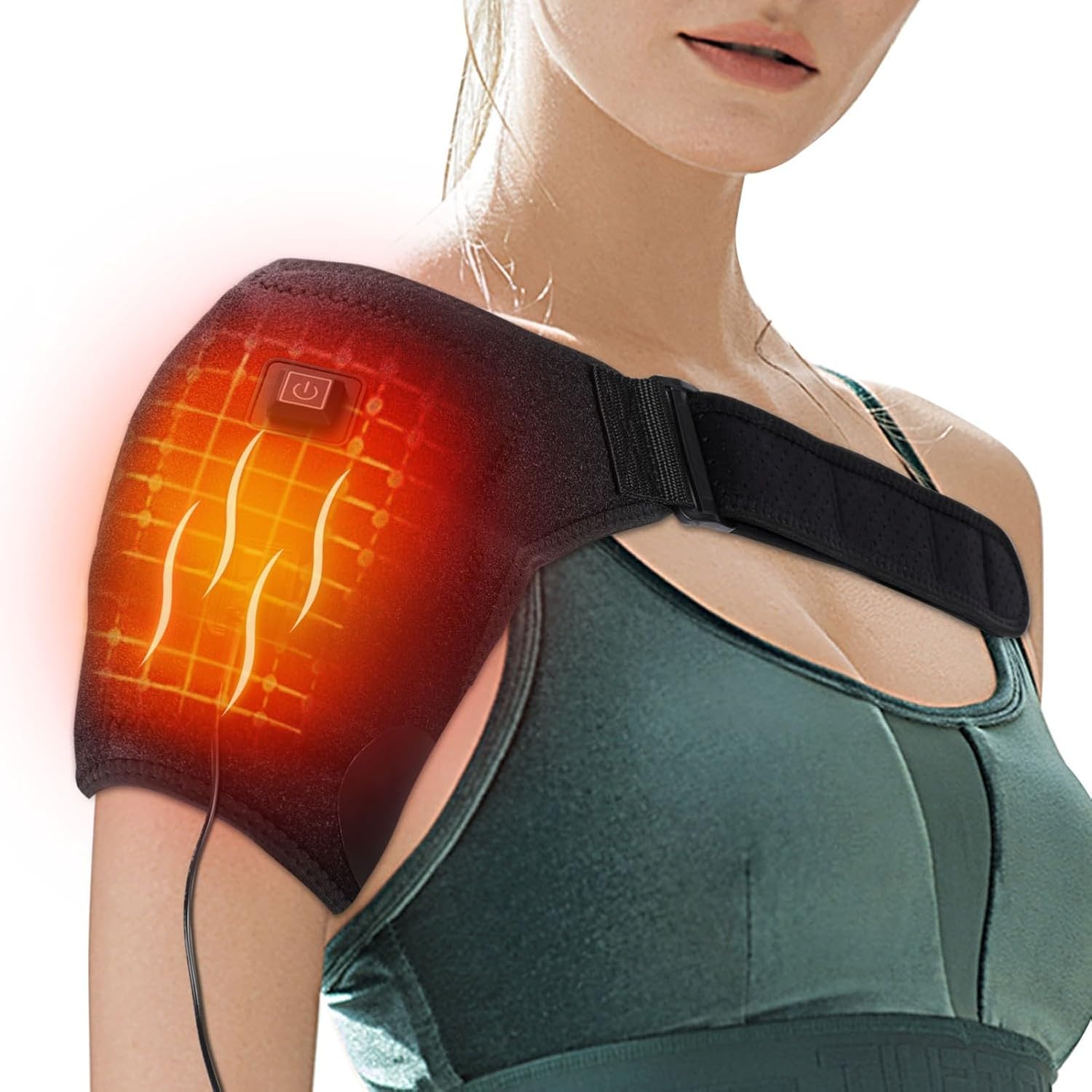 Shoulder-Heating-Pad-Heated-Wrap - 3 Heat Levels Heating Pad for Shoulder Pain f...