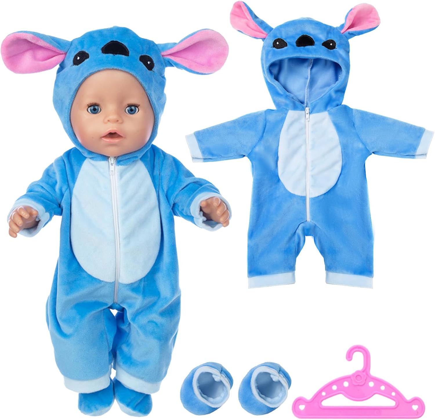 Doll Clothes Outfits Overalls for 14-17 Inch Baby Dolls, Doll Clothes with Hhang...