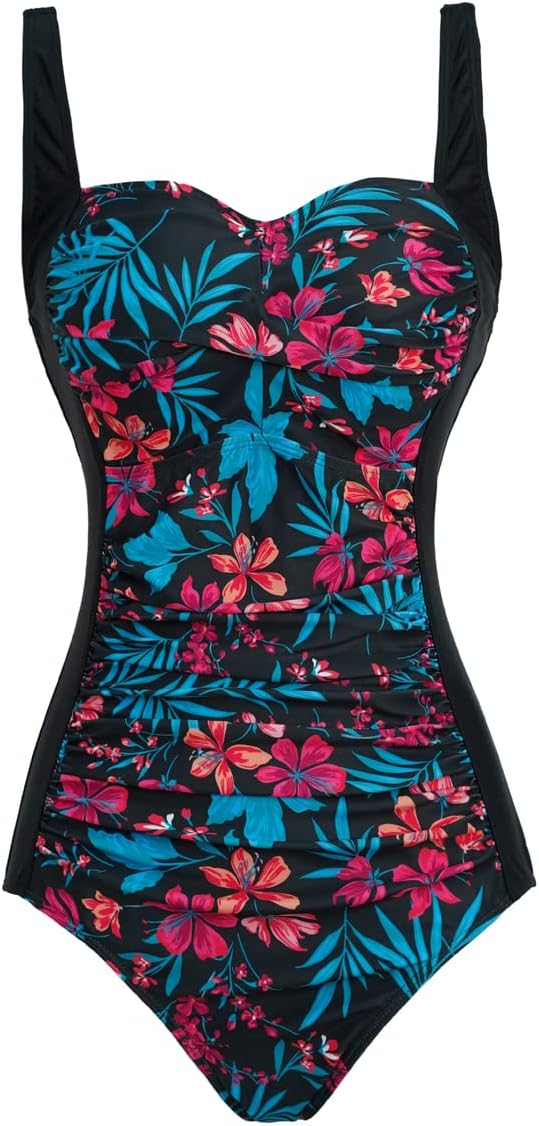 Aidotop Womens One Piece Swimsuit Tummy Control with Ruched Monokinis Tribal Swi...