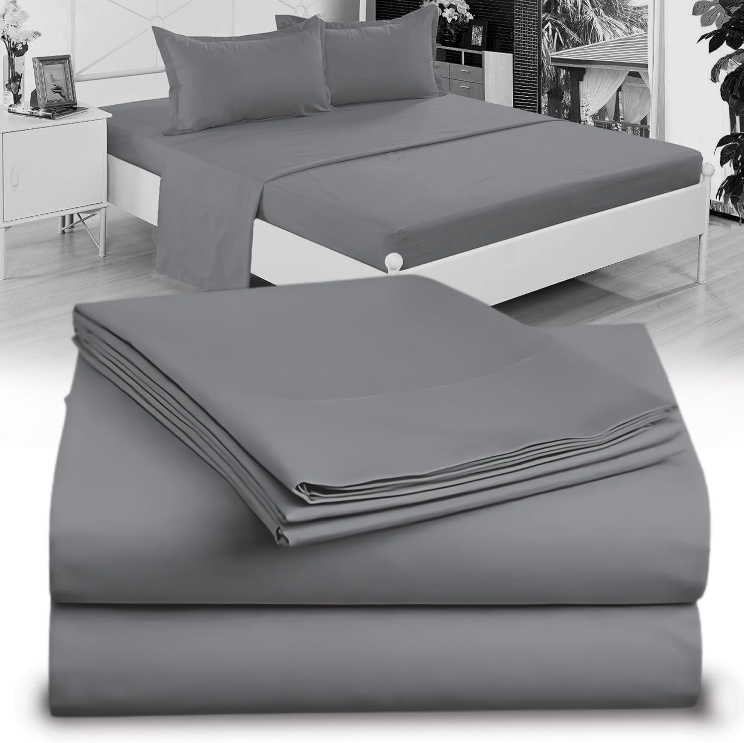 Twin XL 100% Microfiber Double Brushed Sheet Set - Extra-Soft & Wrinkle-Free - 1...