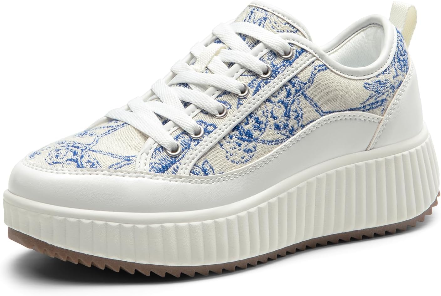 DREAM PAIRS Women Platform Chunky Lightweight Comfortable Casual Lace-Up Sky Wal...