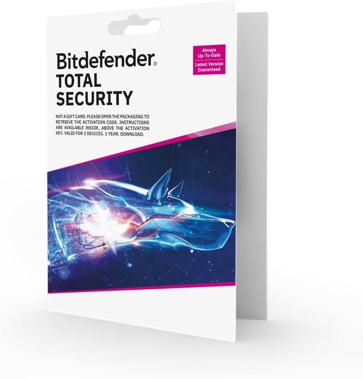 Bitdefender Total Security 2025 | 3 Devices | 1 year Subscription | PC/Mac/iOS/A...