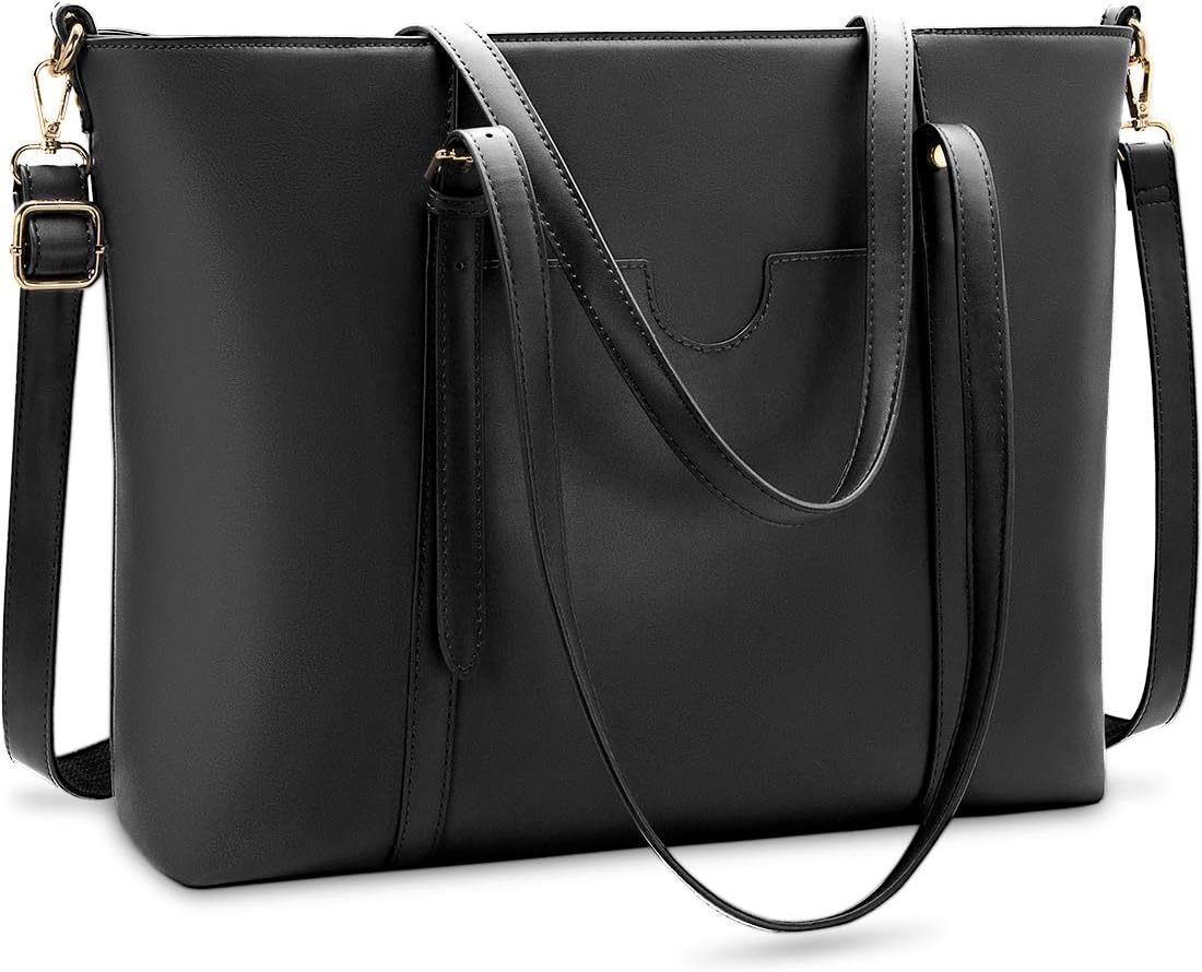 NUBILY Women Handbag Laptop Tote Bag 15.6 Inch Leather Large Tote Bag Lightweigh...