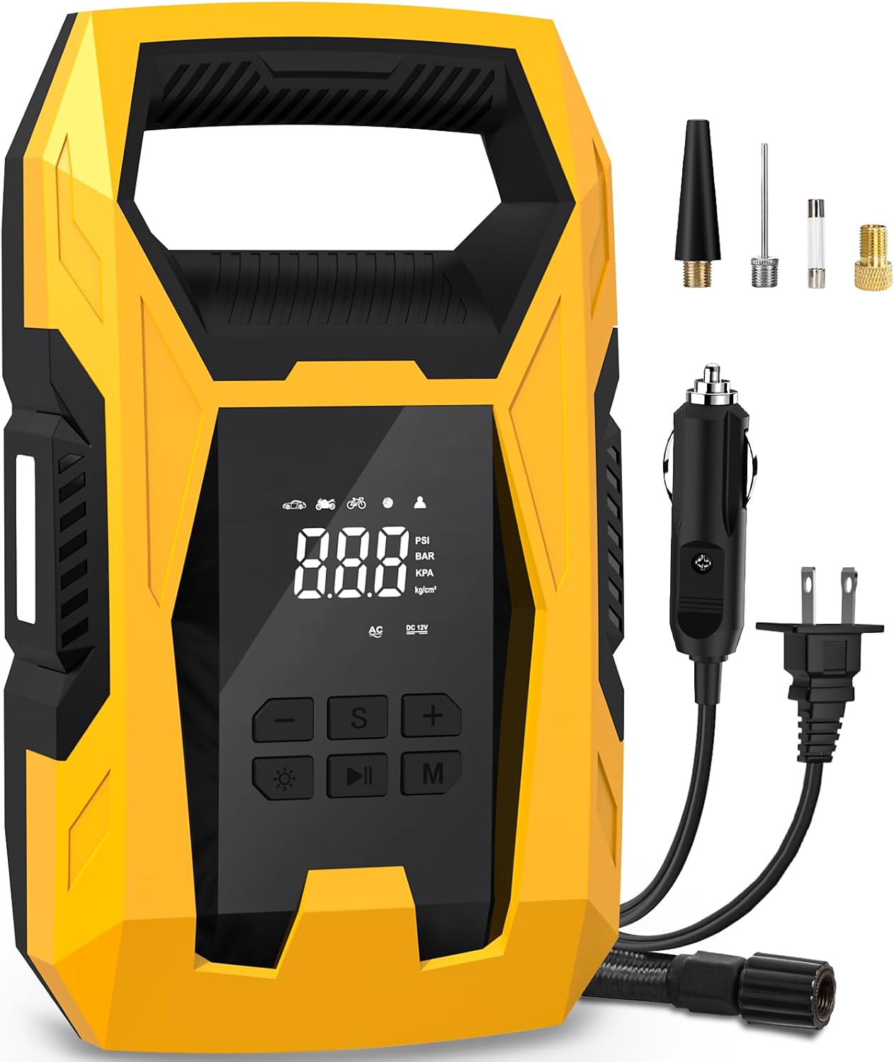 CARSUN AC/DC Tire Inflator Portable Air Compressor, Dual Power for Home 110V AC...