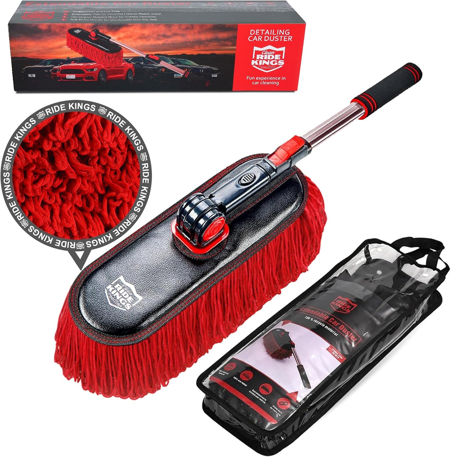 Car Duster Exterior Scratch Free,Soft Car Brush Kit for Car,Truck,SUV,RV and Mot...