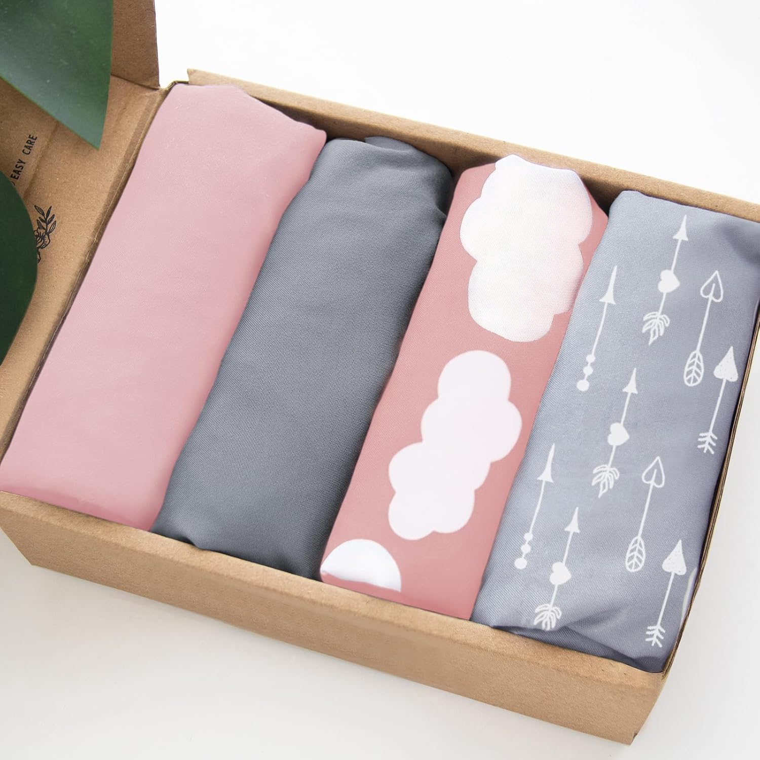 Baby Bassinet Sheets 4 Pack Compatible with 33" x 20" Mika Micky, Baby Delight,...