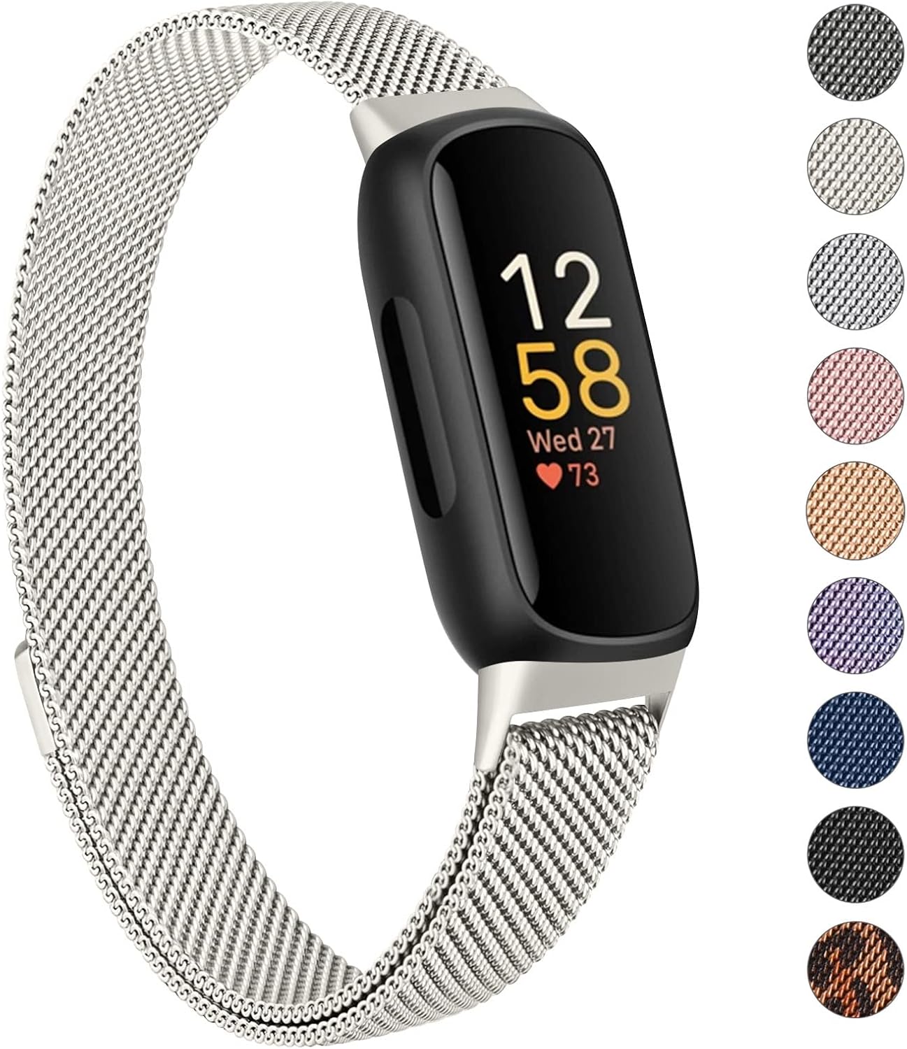 Vancle Strap compatible with Fitbit Inspire 3 Straps for Women Men, Stainless St...