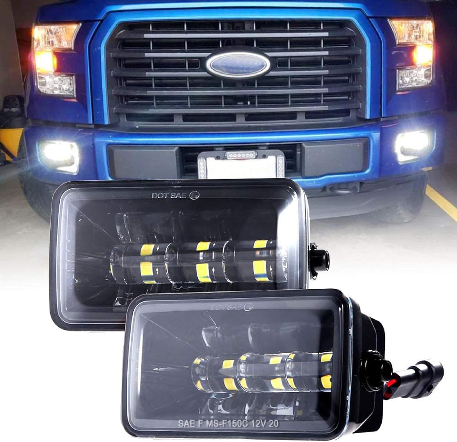 BICYACO Upgrade LED Fog Lights for 2015-2020 Ford F150, 4 Inch LED Fog Light Ass...