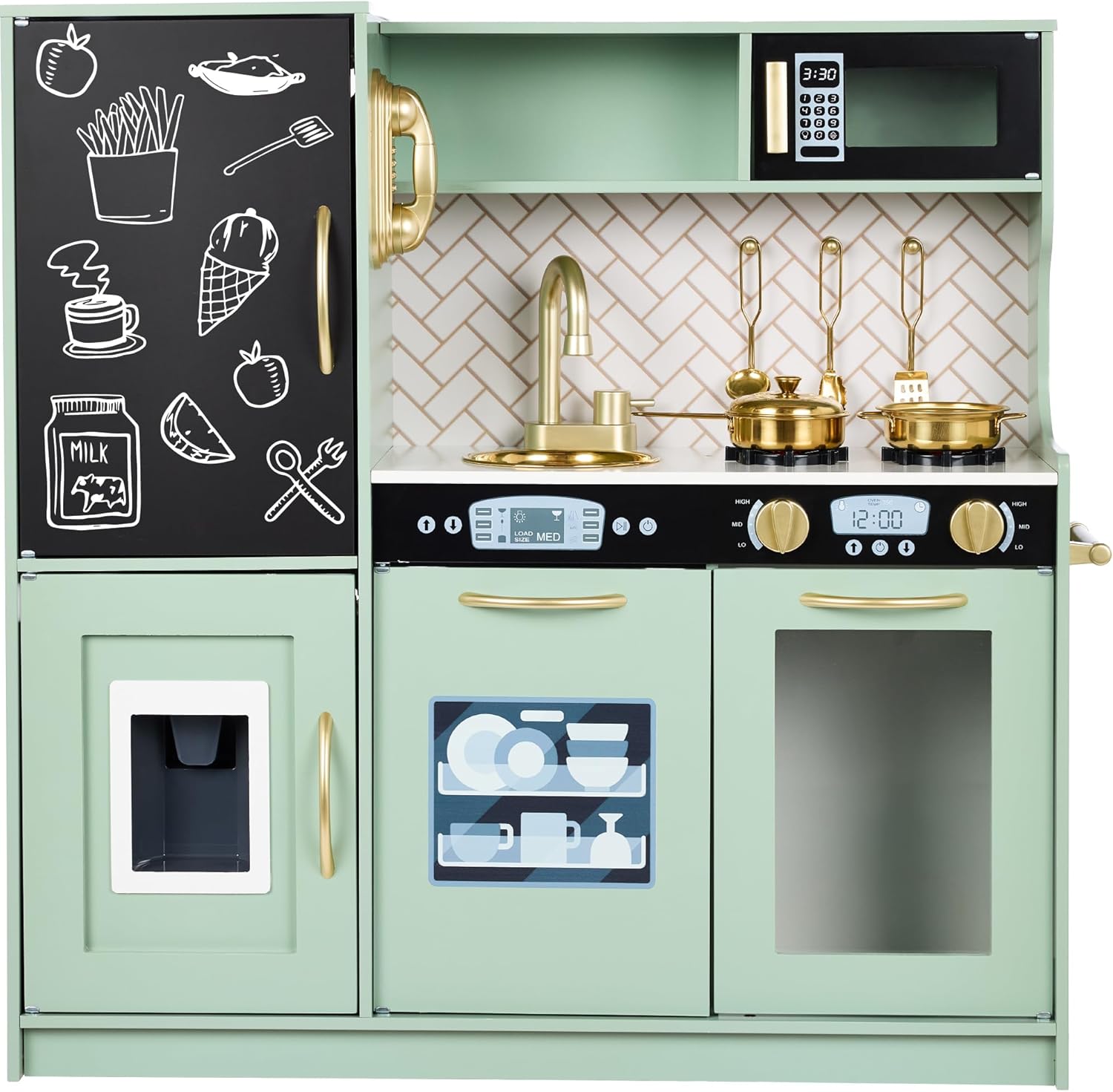 Best Choice Products Pretend Play Kitchen Wooden Toy Set for Kids w/Realistic De...