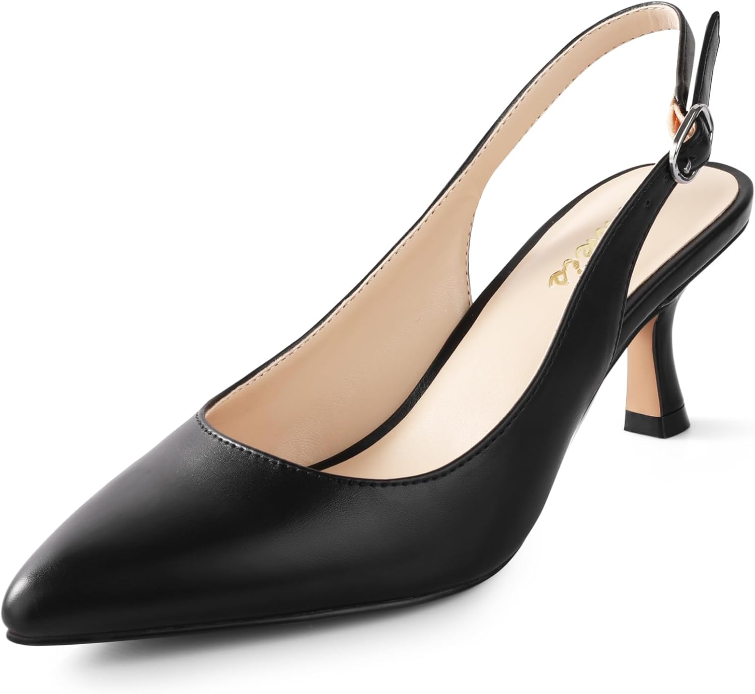 Ankis Slingback Heels for Women Closed Toe Women's Pumps Kitten Heel Wedding Par...