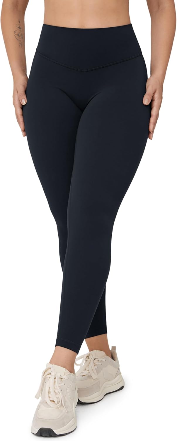 Hugcurve No Front Seam High Waisted Workout Leggings for Women Buttery Soft Yoga...