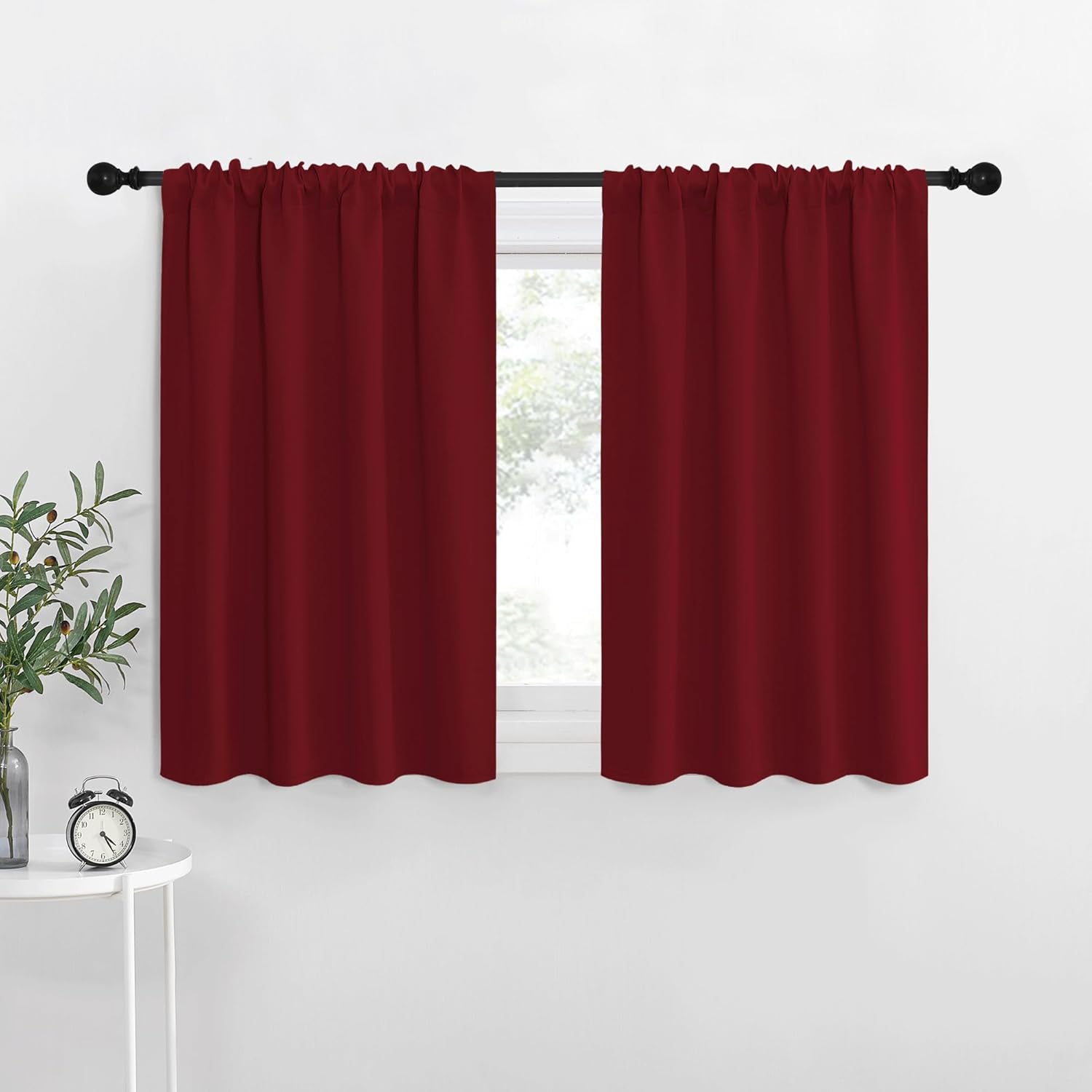 NICETOWN 36 inch Curtains for Small Windows, Thermal Insulated Privacy Short Dra...