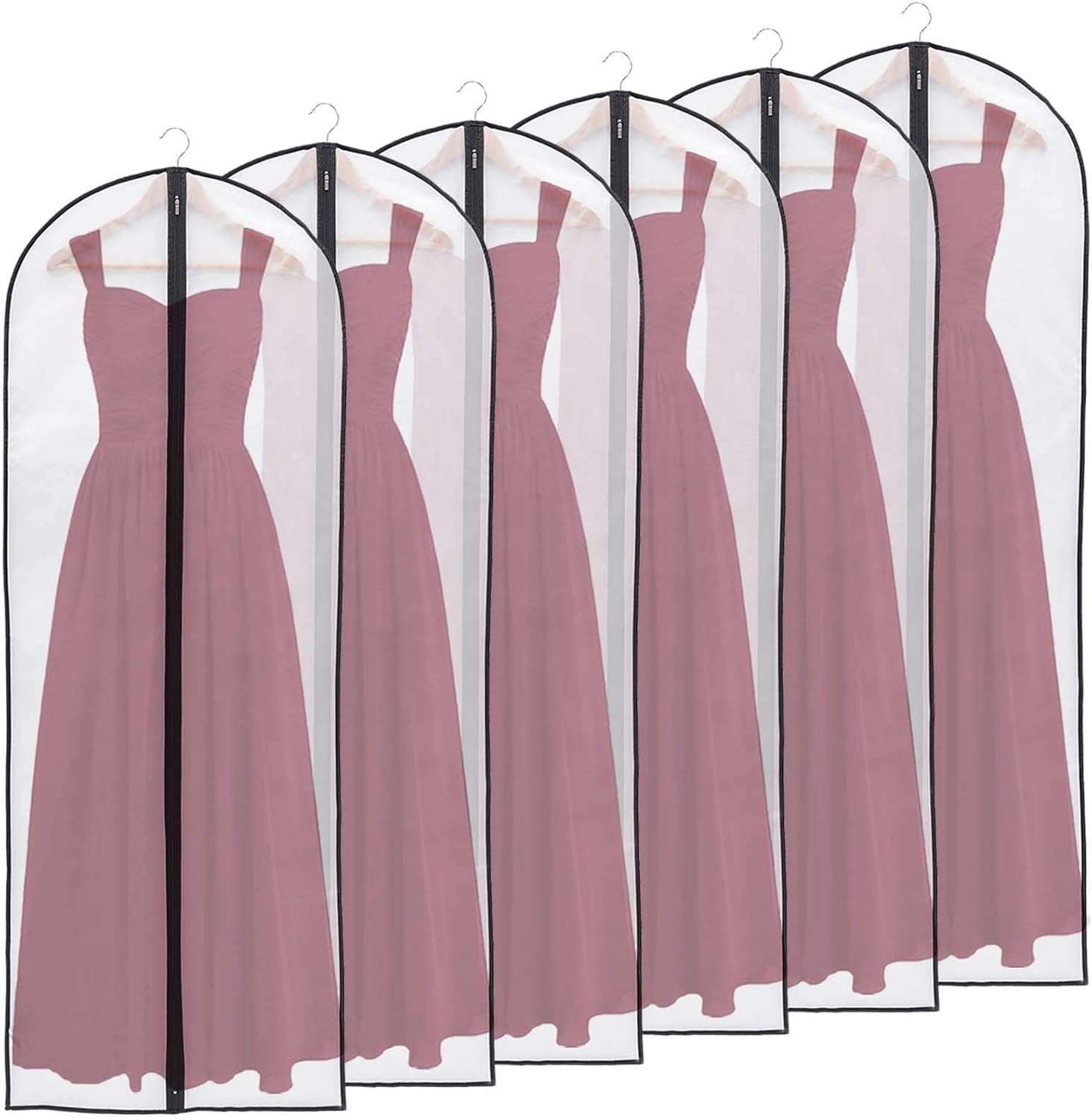 Niviy Dress Bags Covers Long Garment Bag Dustproof Clothes Covers Waterproof Coa...