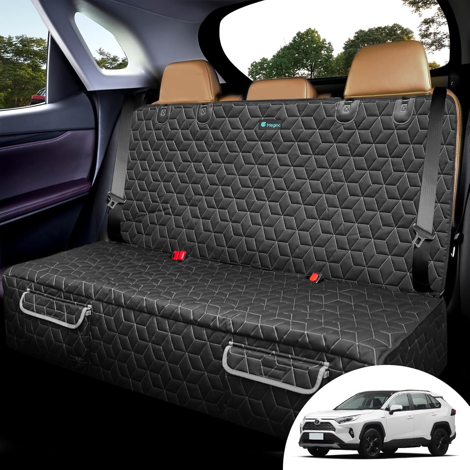 Back Seat Pet Cover for Dogs for SUV, Waterproof Backseat Cover for Dogs in Car...