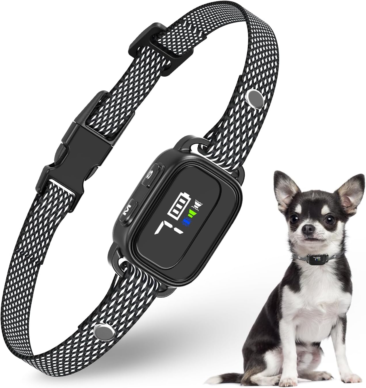 RICIVI Anti-Bark Collar for Small Dogs, No Shock Anti Barking Collars with 7 Sen...