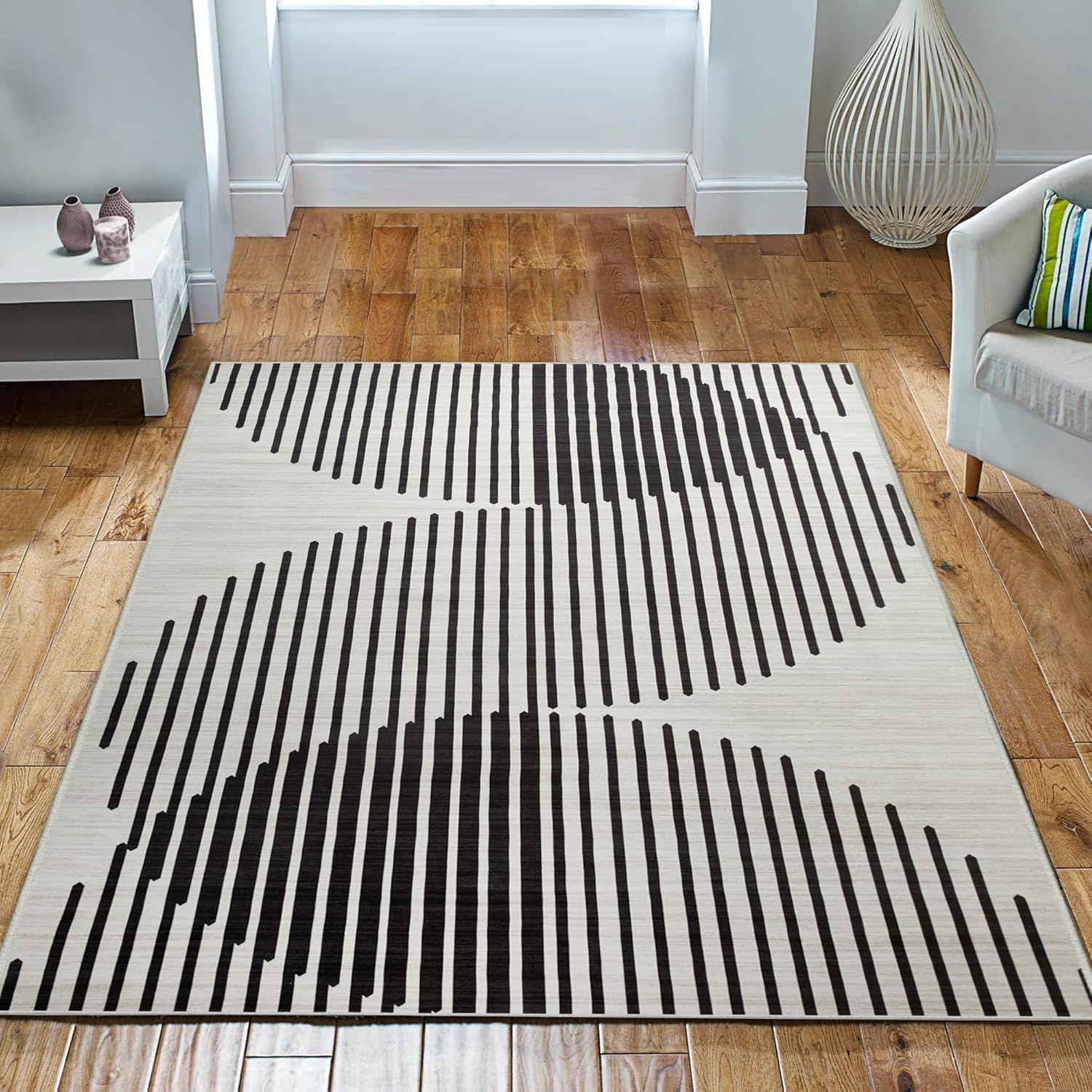 Imperial Rooms Area Rugs Living Room Large 160x230 Cm - Cream Rugs for Bedroom G...