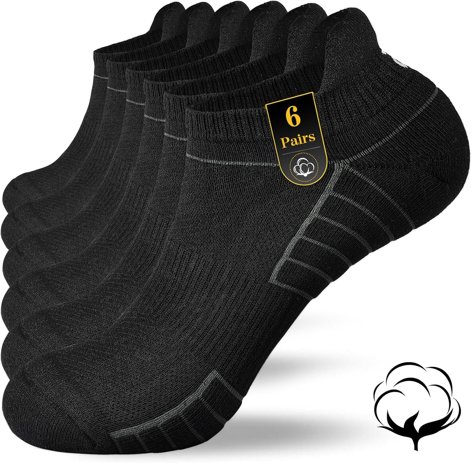 Cevapro Running Socks for Men Women, Thick Cushioned Trainer Socks Anti-Blister...