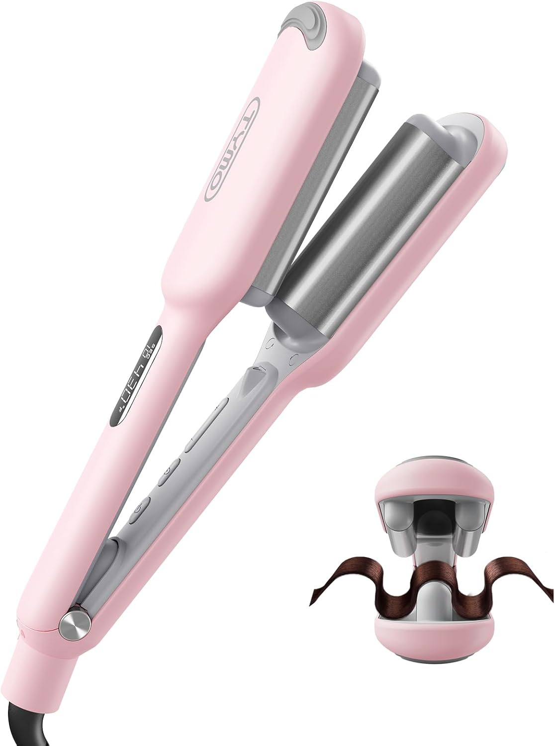 Curling Iron Hair Crimper Waver - TYMO ROVY Beach Waves Curling Wand, Ionic Deep...