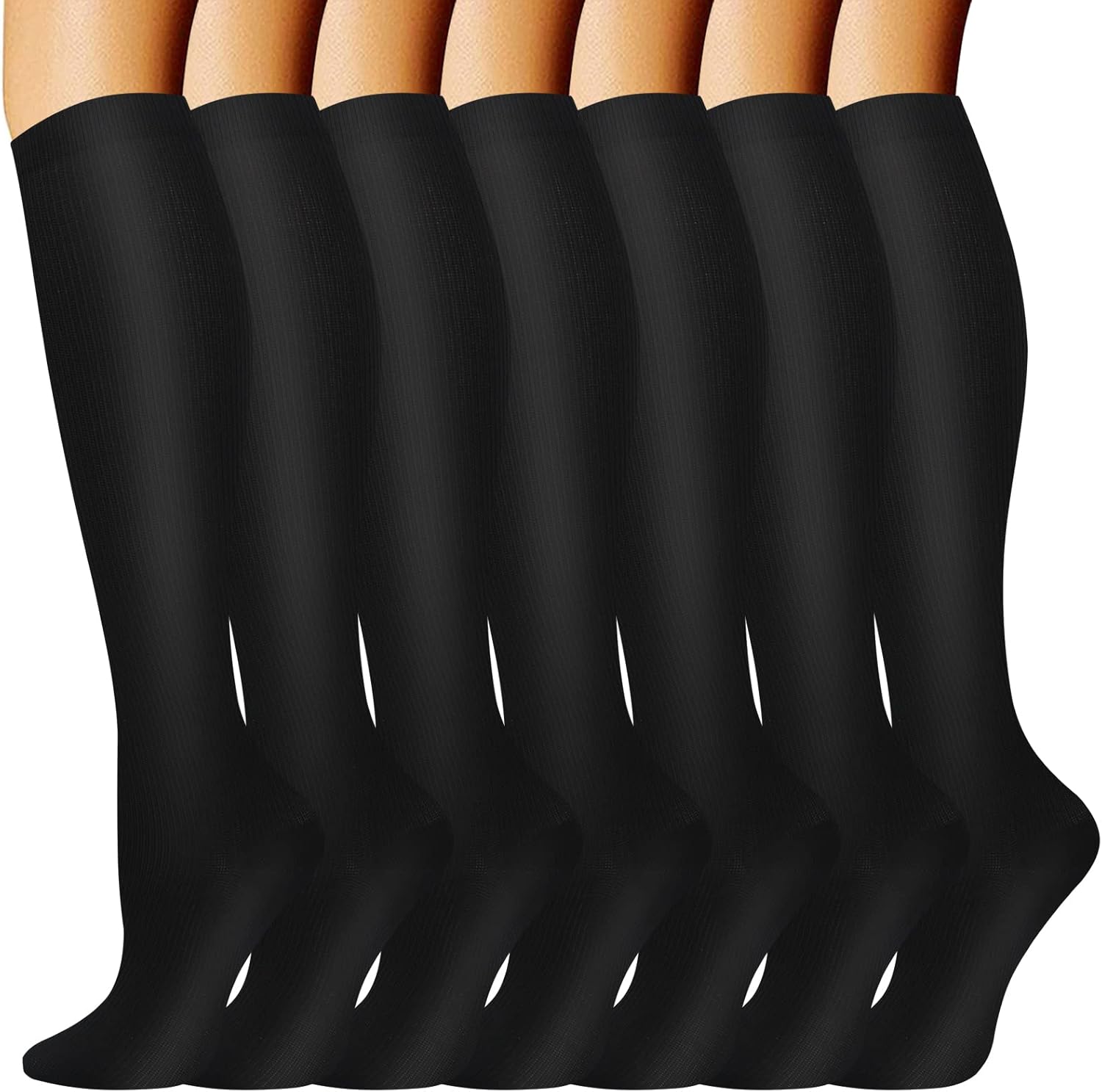 Odtmger 7 Pair Compression Socks for Women & Men 15-20 mmHg is Best Support for...