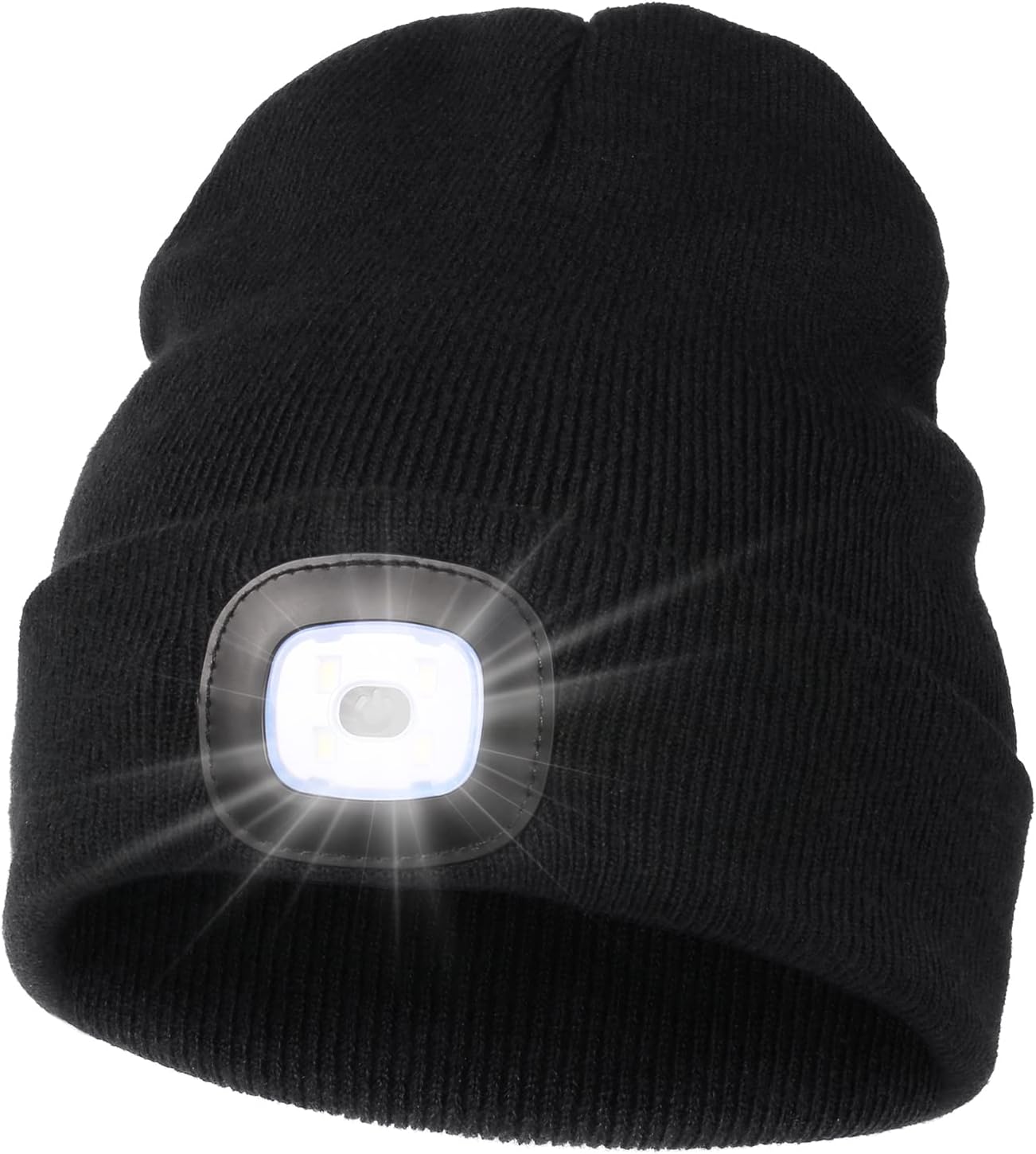 MELASA Unisex Hat with Light, USB Rechargeable Hands Free Headlamp LED Beanie, W...