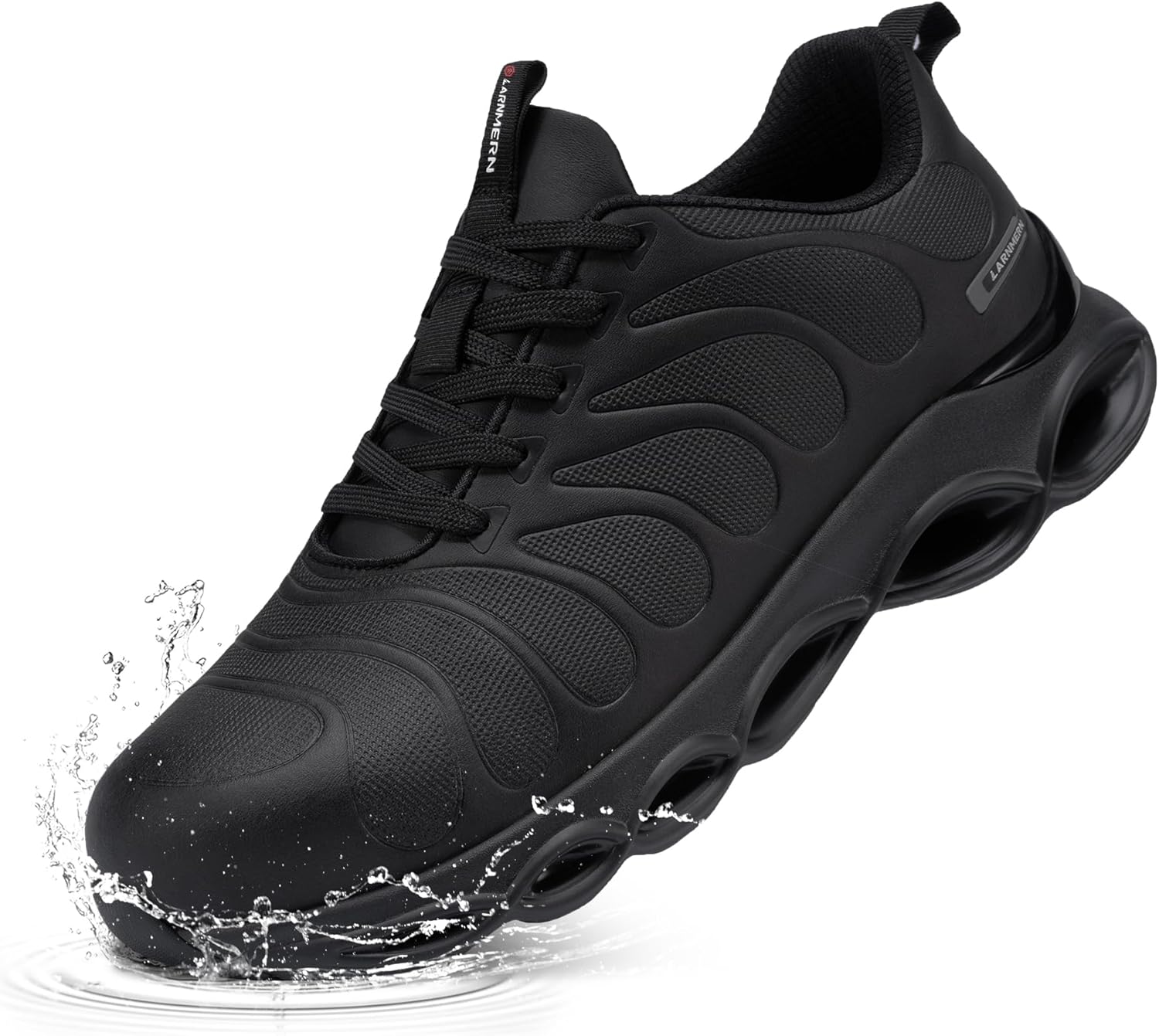 LARNMERN Steel Toe Cap Trainers Mens Safety Trainers Waterproof Cushioning Safet...