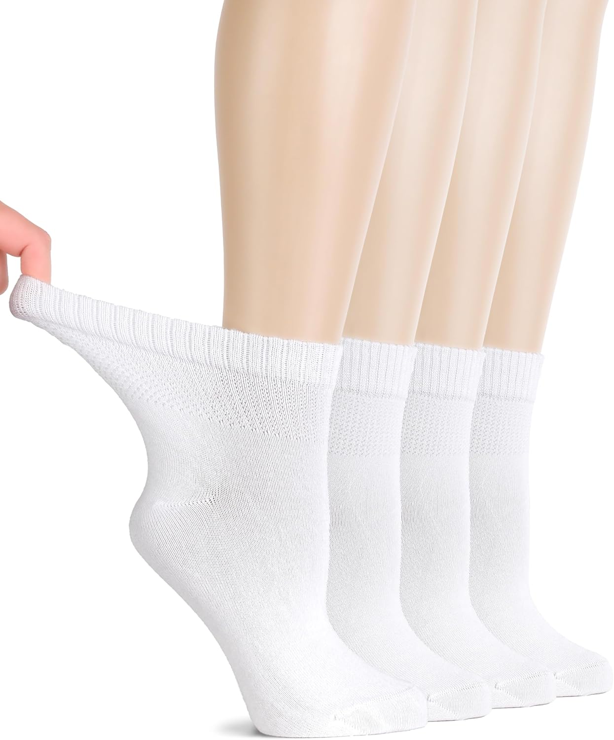 Hugh Ugoli Diabetic Socks for Women, Super Soft, Thin Bamboo Ankle Socks, Wide,...